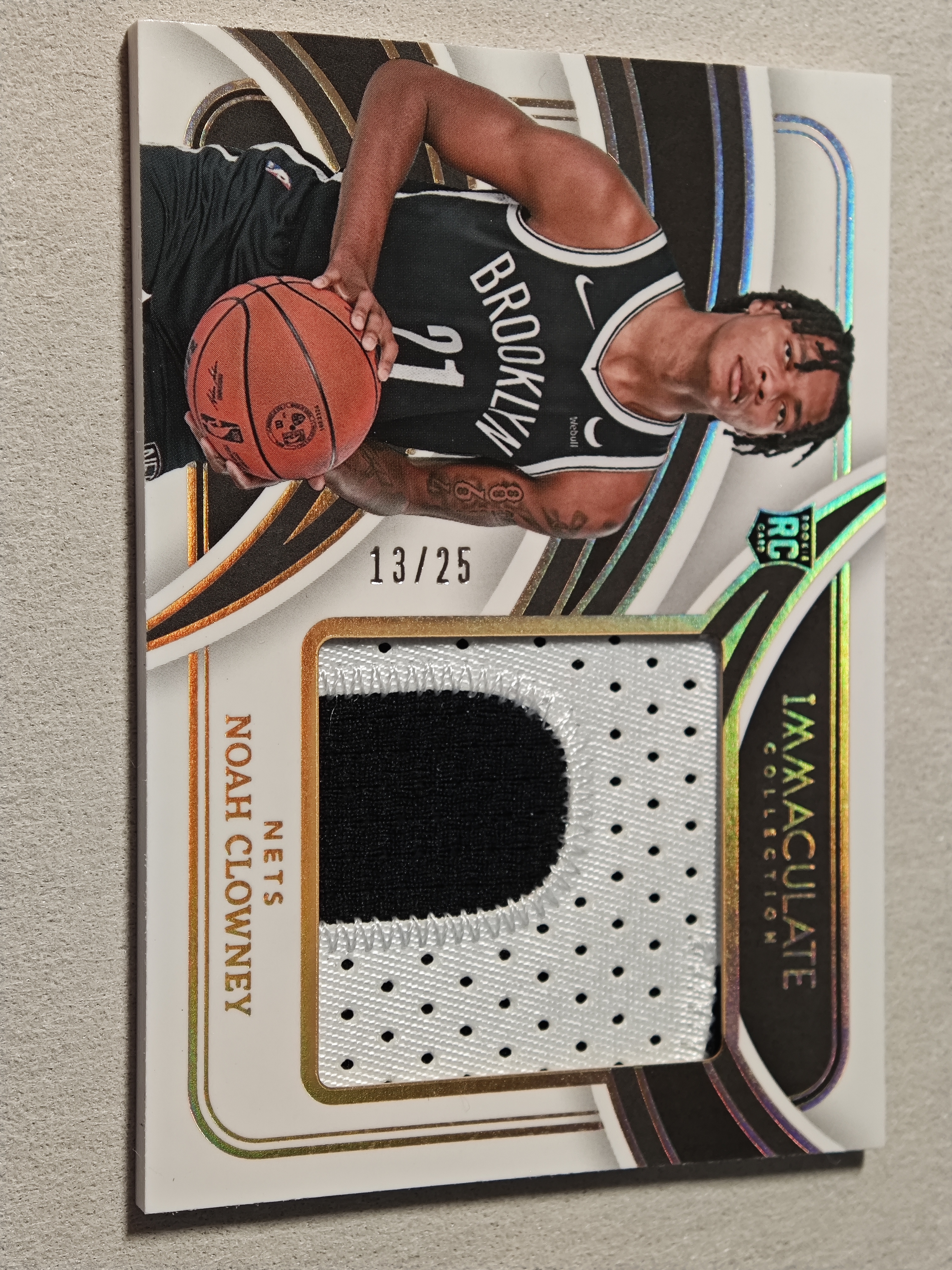 2023-24 Panini Immaculate Noah Clowney RC 篮网 克洛尼 爱咪咪 大窗 物料切割 非签字 微瑕如图
