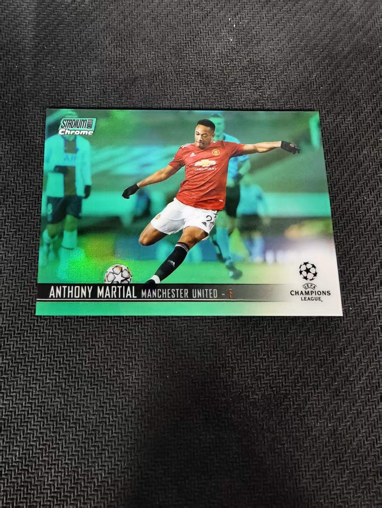 【可合并,不累计】2021 Panini Stadium Club Anthony Martial 竞技场 安东尼 马夏尔 欧冠 绿折 99编 瑕疵如图