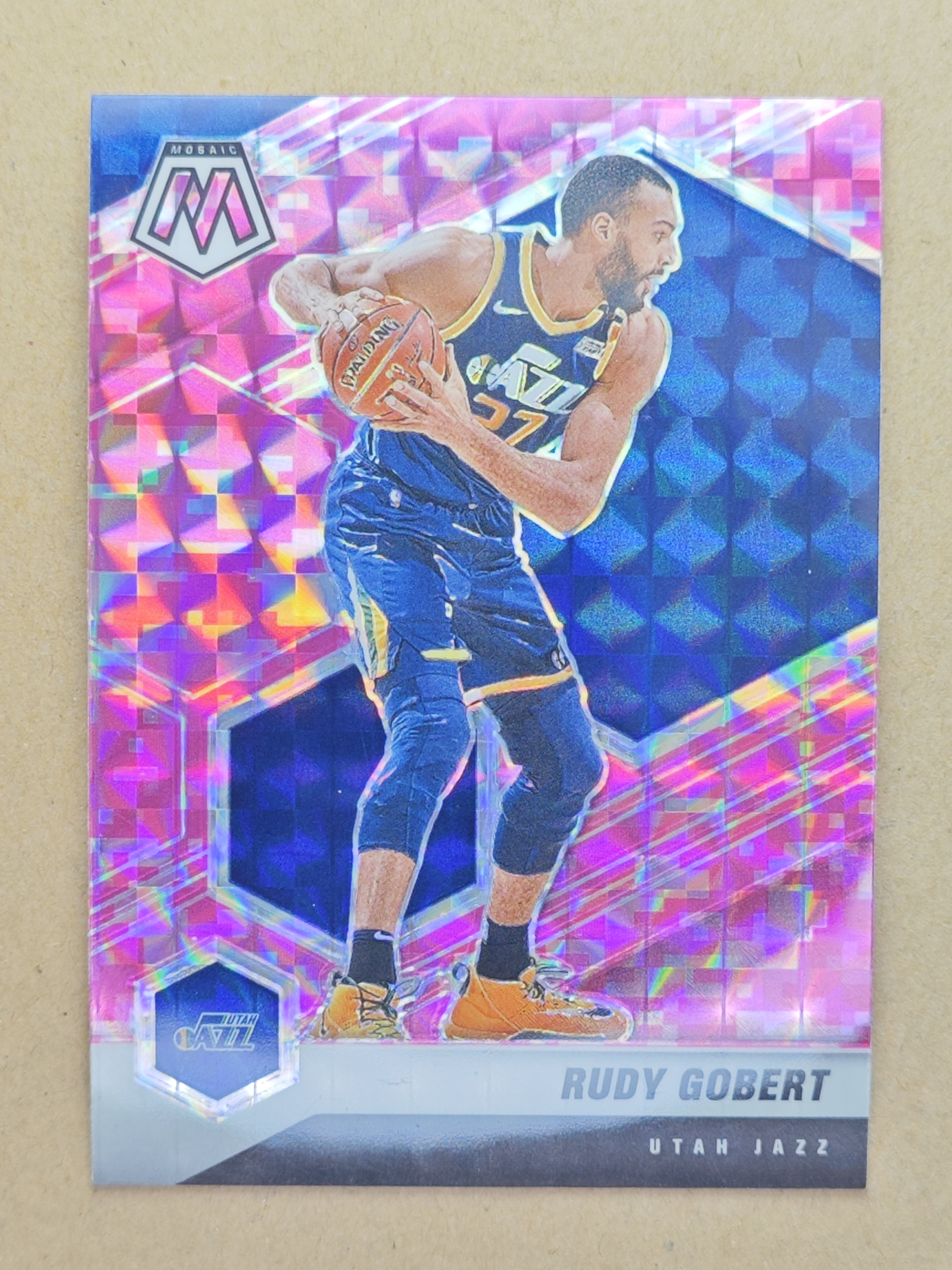 2020-21 Panini Mosaic Rudy Gobert 【影子代卖】爵士 粉折 折射 No.58