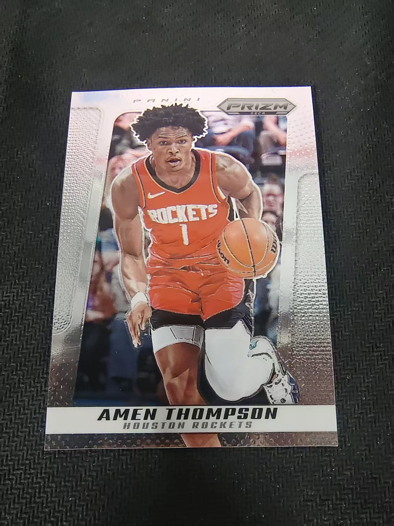 【可合并,不累计】2024-25 Panini Prizm Deca Amen Thompson 火箭 阿门汤普森 PZ 复刻 划痕 边角瑕疵 #180