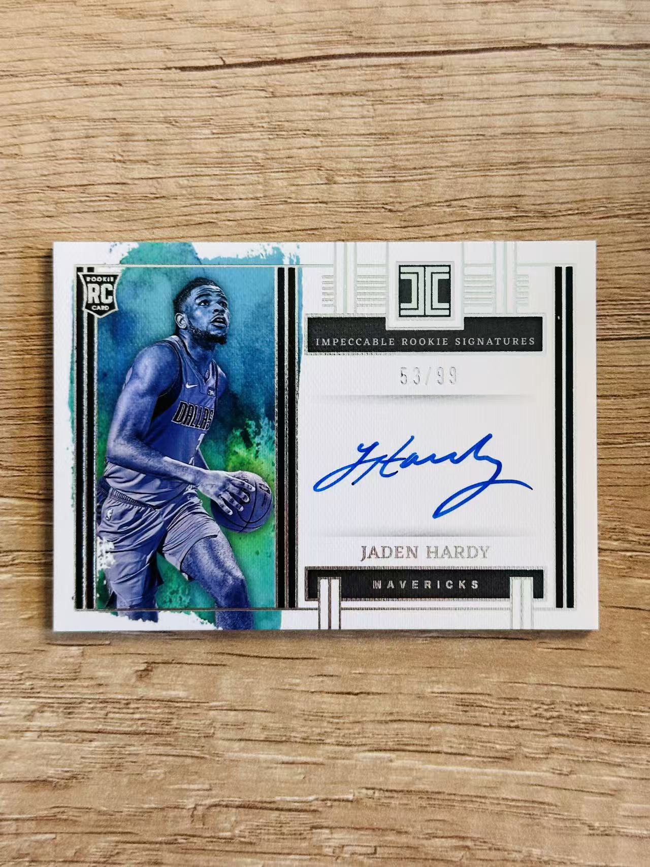 2022-23 Panini Impeccable Jaden Hardy 嘿嘿代卖 小真金 杰登 哈迪 新秀 RC 签字 卡签 99编 独行侠