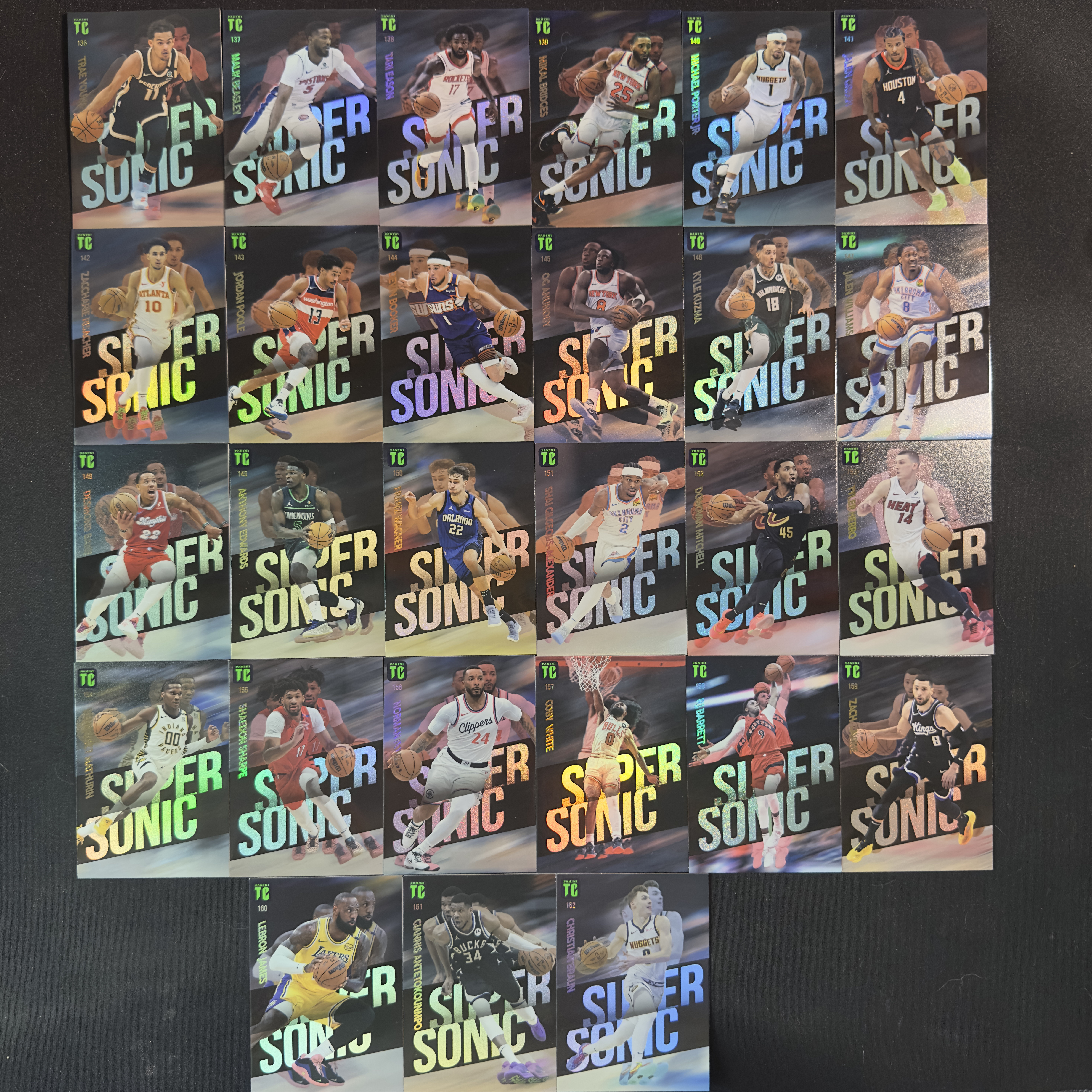 2024-25 Top Class tc 一套 全套27张 super sonic 超音速特卡 勒布朗 爱德华兹 老八 sga 马图林 夏普 字母哥 等好人 个别白边角无大瑕疵介意勿拍 Shai A