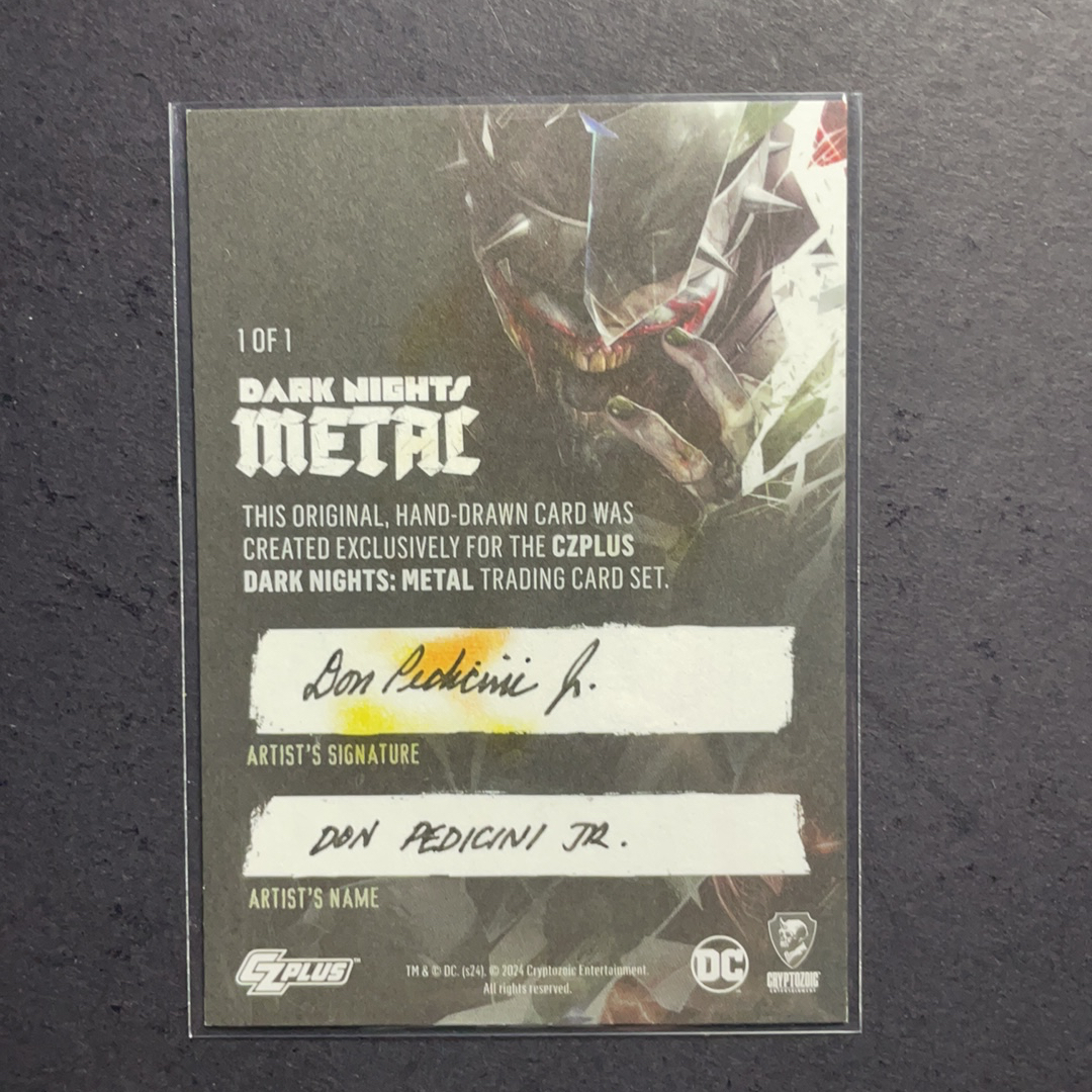 2025 Cryptozoic DC Universe Dark Nights Metal 奇迹先生 1/1官卡手绘 画师签字如图2 2024 CZplus DC漫画宇宙 黑暗之夜死亡金属系列