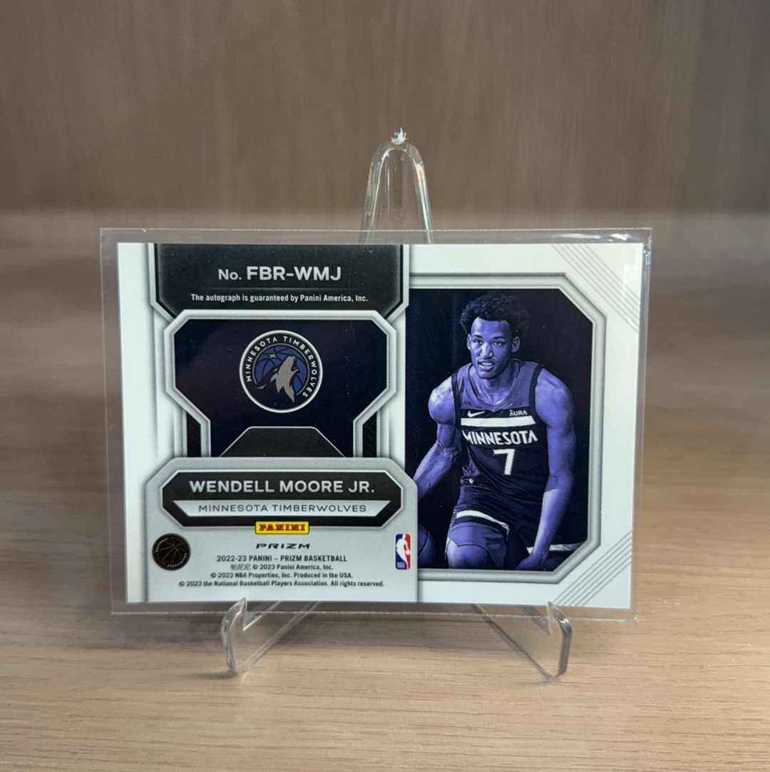 2022-23 Panini Prizm Wendell Moore Jr. RC 【免费代卖】森林狼 新秀 RC 温德尔 摩尔 PZ PRIZM 签字 贴签 泡泡折 折射 卡品如图 值得收藏!!