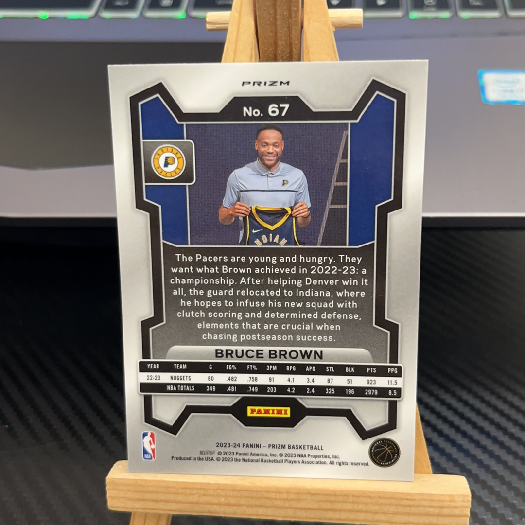 2023-24 Panini Prizm Bruce Brown 布鲁斯 布朗 开拓者 银折 折射 prizm系列 pz 卡品如图 凑图必备 值得收藏!免费代卖!