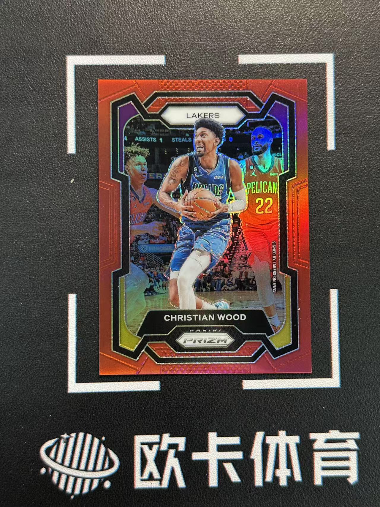 2023-24 Panini Prizm Christian Wood 【欧卡体育】pz 克里斯蒂安 伍德 299编 红折 湖人 卡品如图(YDD)