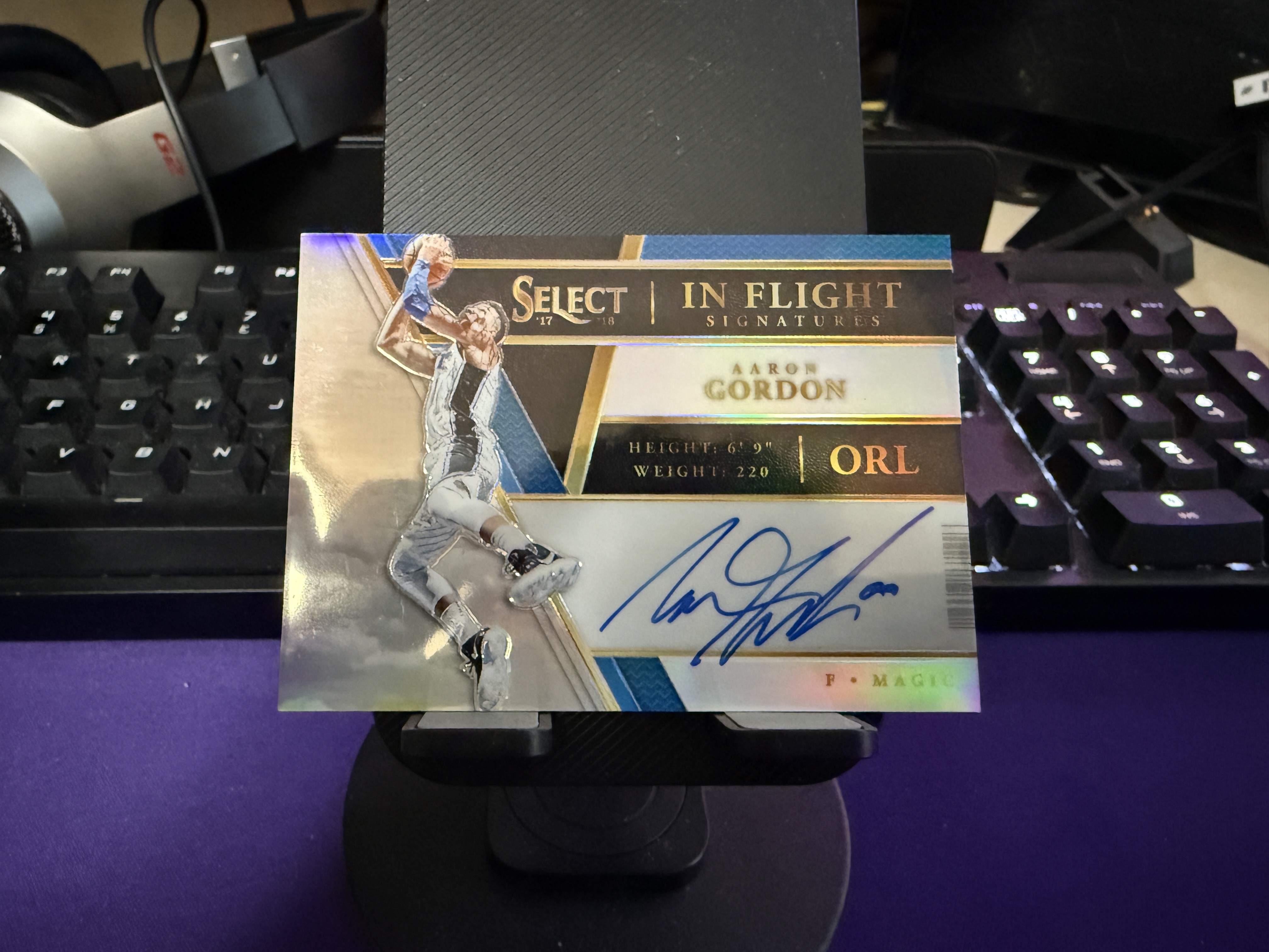 2017-18 Panini Select Aaron Gordon 魔术 阿隆 戈登 签字 卡签 银折 86/149编 扣篮王 签字墨迹完整 专收必备