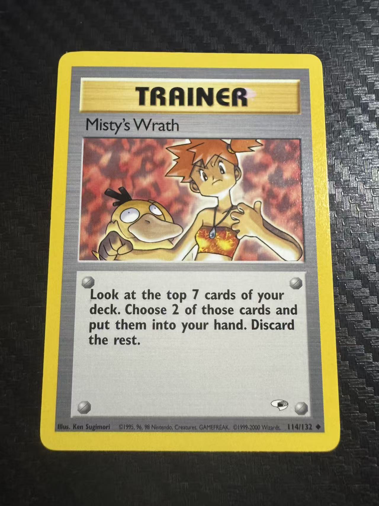 1999 Pokemon TCG Misty en 小霞的愤怒 初代 可达鸭 老卡 道具 美版 宝可梦 收藏必备 卡品如图