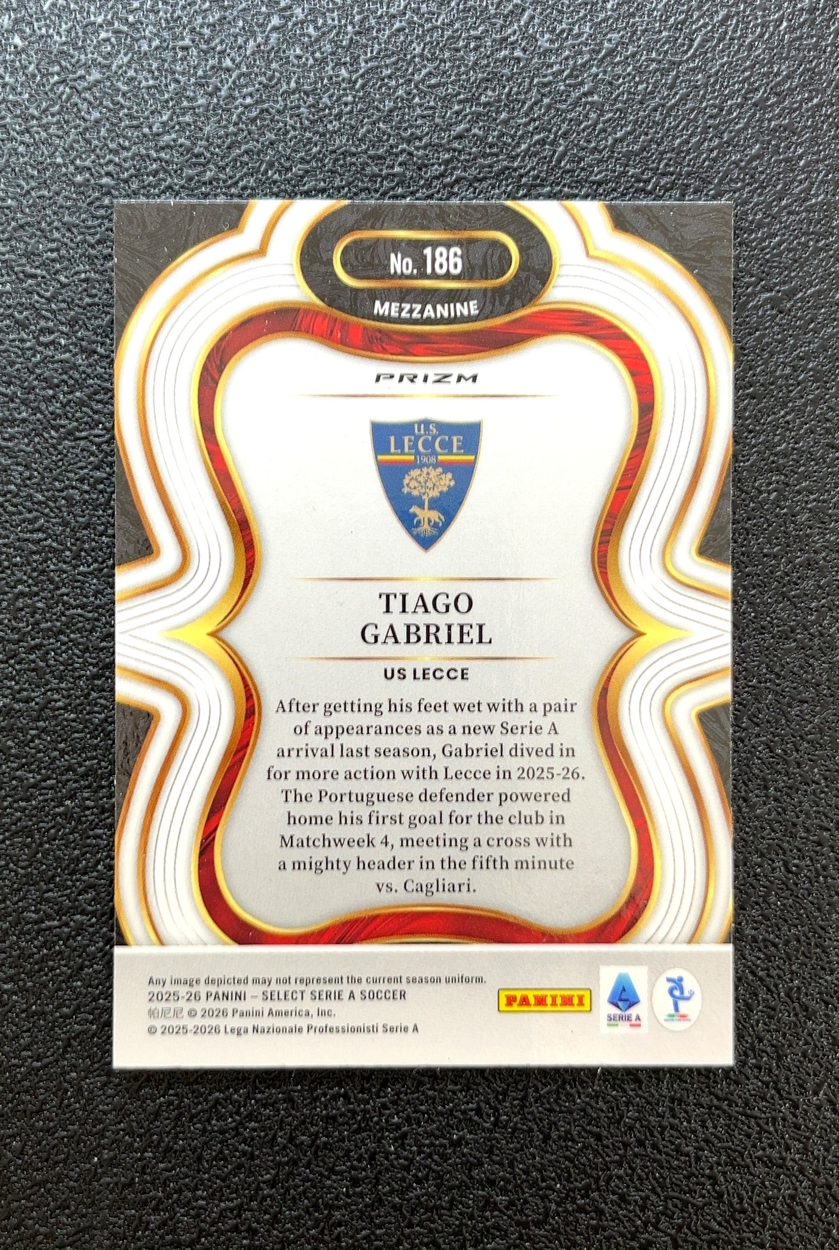 【岛屿拍卖】2025-26 Panini Select Prizm 蜂窝 PRIZM Tiago Gabriel 蒂亚戈·加布里埃尔 银折 折射 新秀 RC 卡品如图 高价值 0015#96