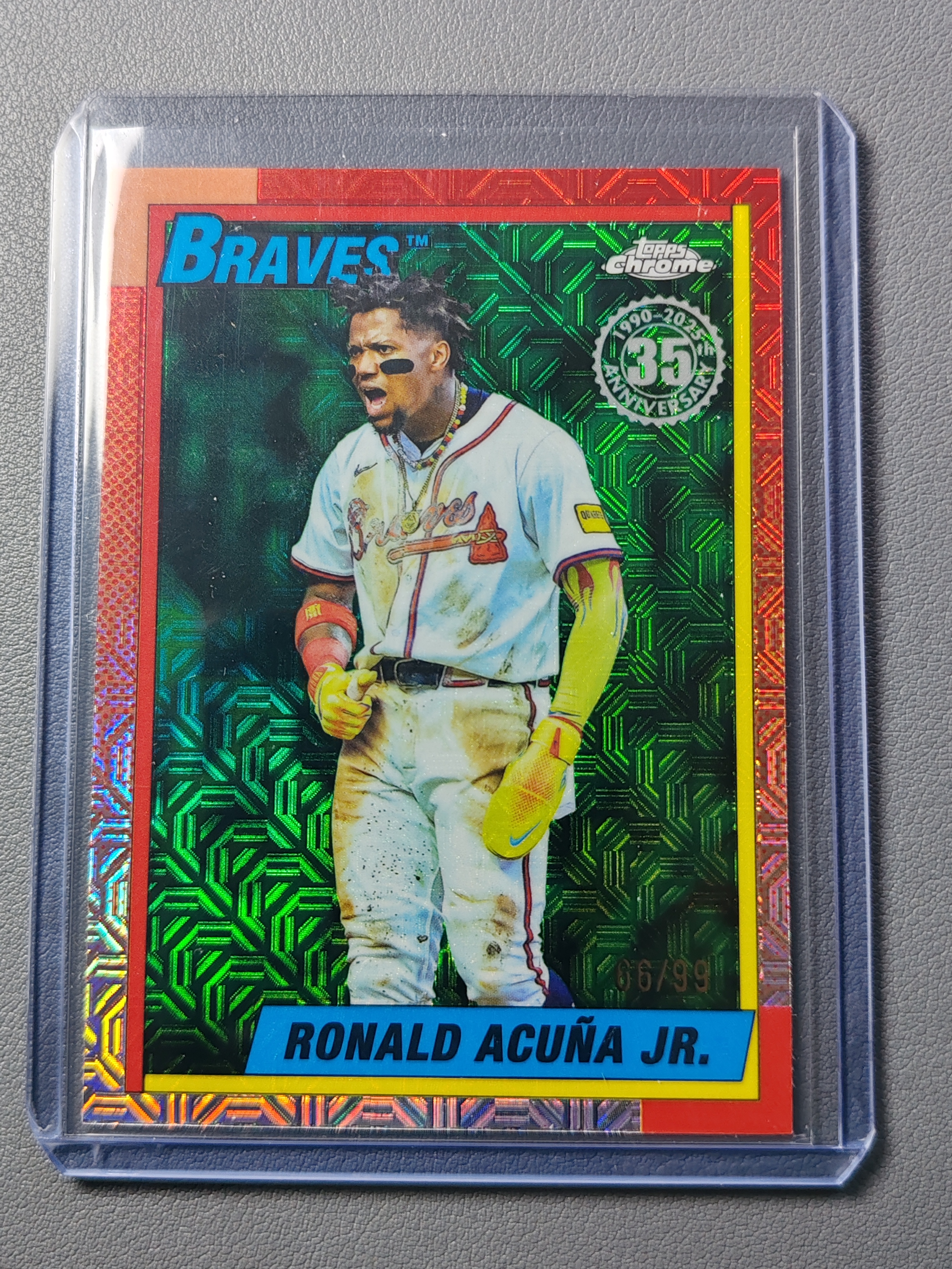 2025 Topps Update Ronald Acuña Jr. 99编!绿mojo折!银包【Pocky】
