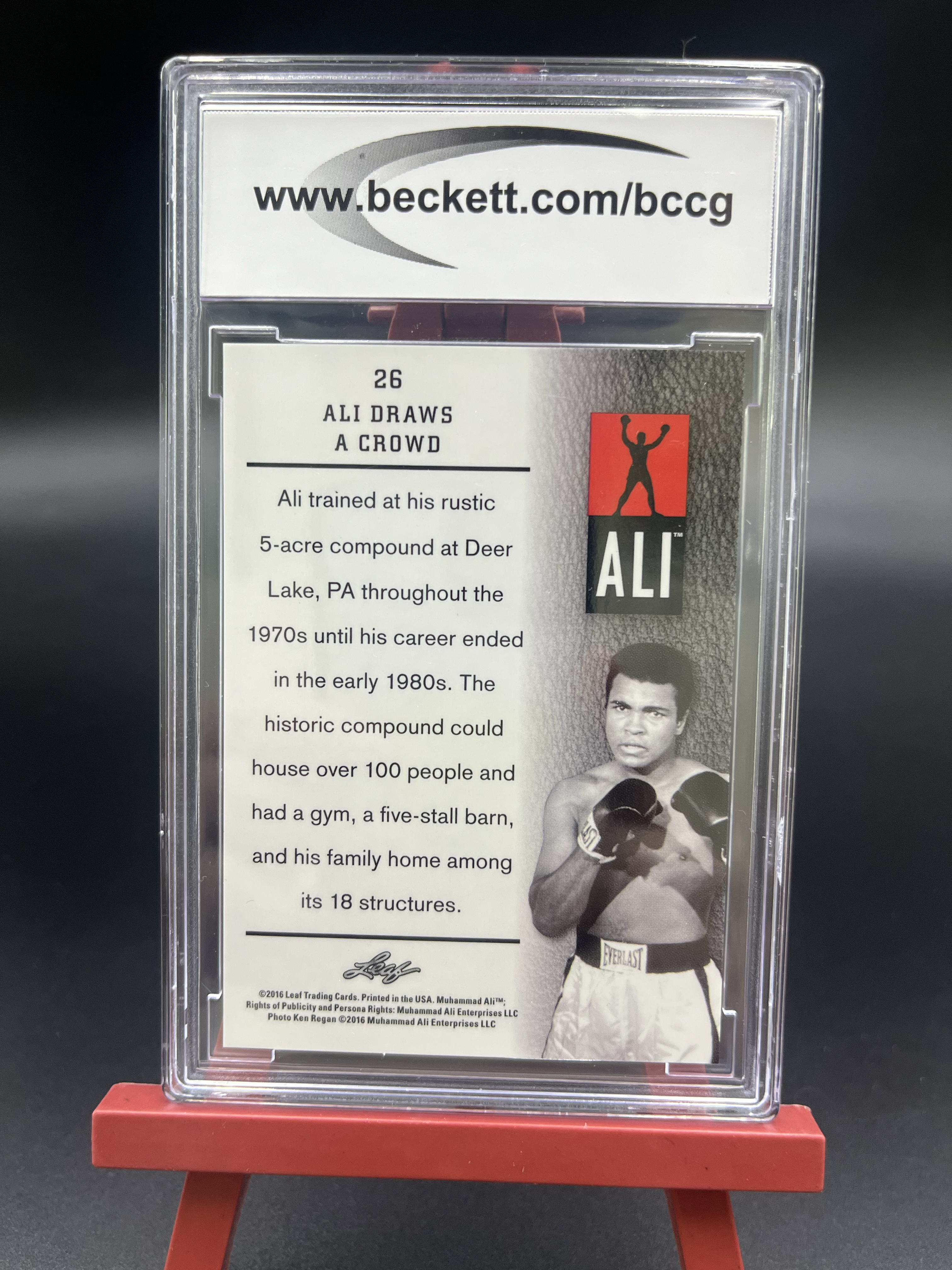 2016 Leaf Muhammad Ali 拳王 穆罕默德阿里 银折 折射 BCCG10分评级卡 CU22
