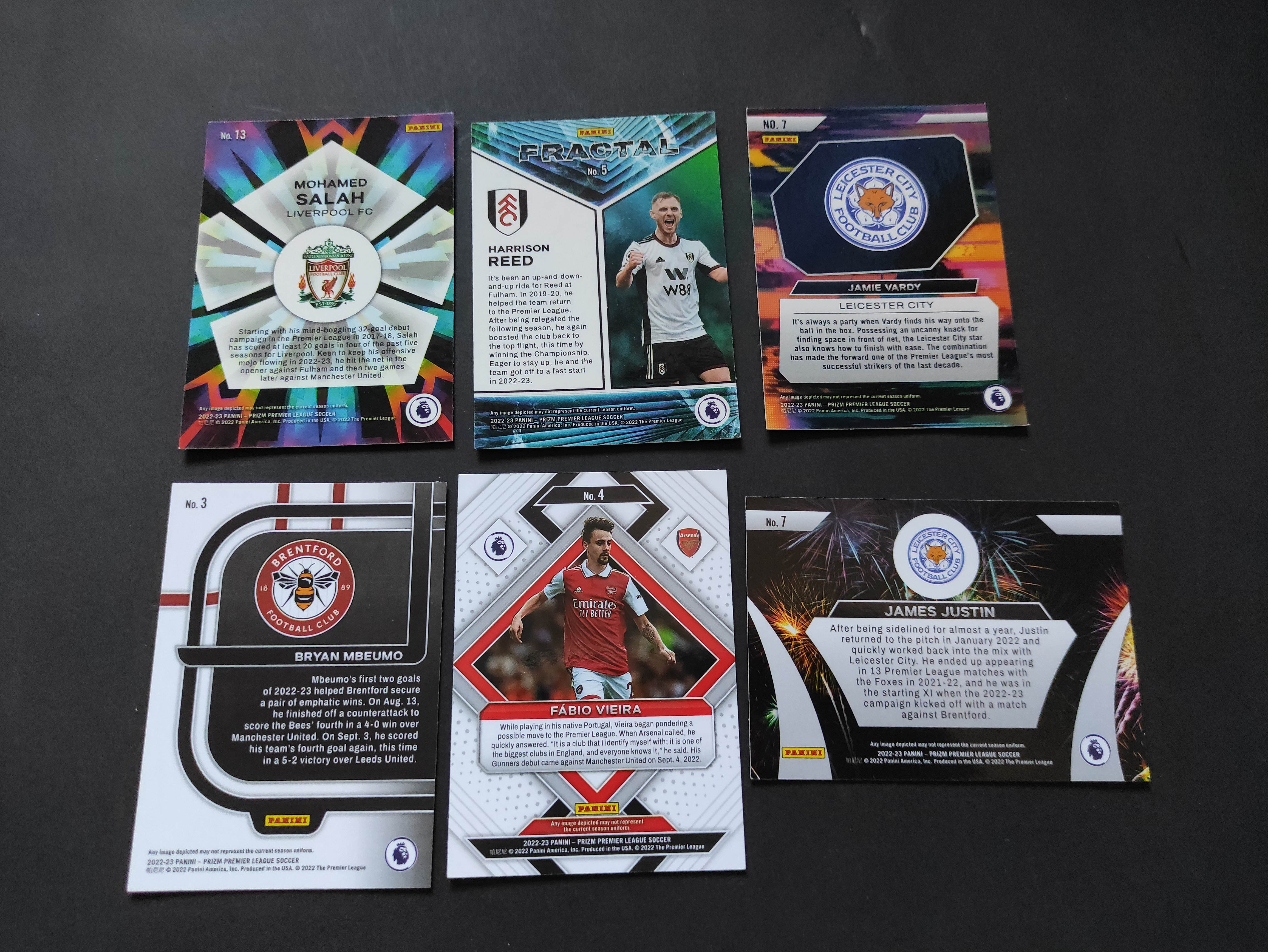 2022-23 Panini Prizm Mohamed Salah 【进击卡社】 英超 PZ 万花筒特卡 利物浦 萨拉赫 等6张 各类PZ特卡 打包 lot 不包卡品 不带卡膜