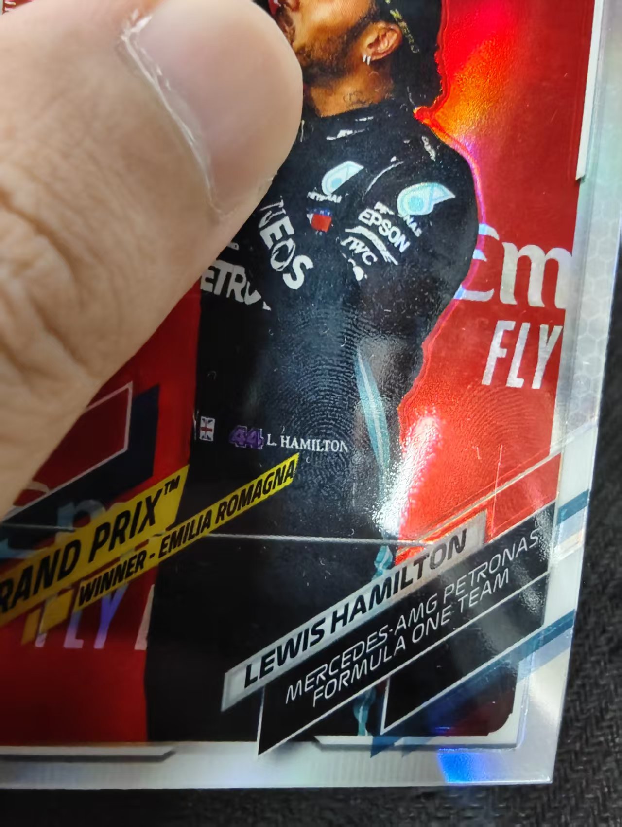 2021 Topps Chrome Lewis Hamilton F1 梅赛德斯奔驰车队 刘易斯 汉密尔顿 银折 划痕 边角瑕疵 #150