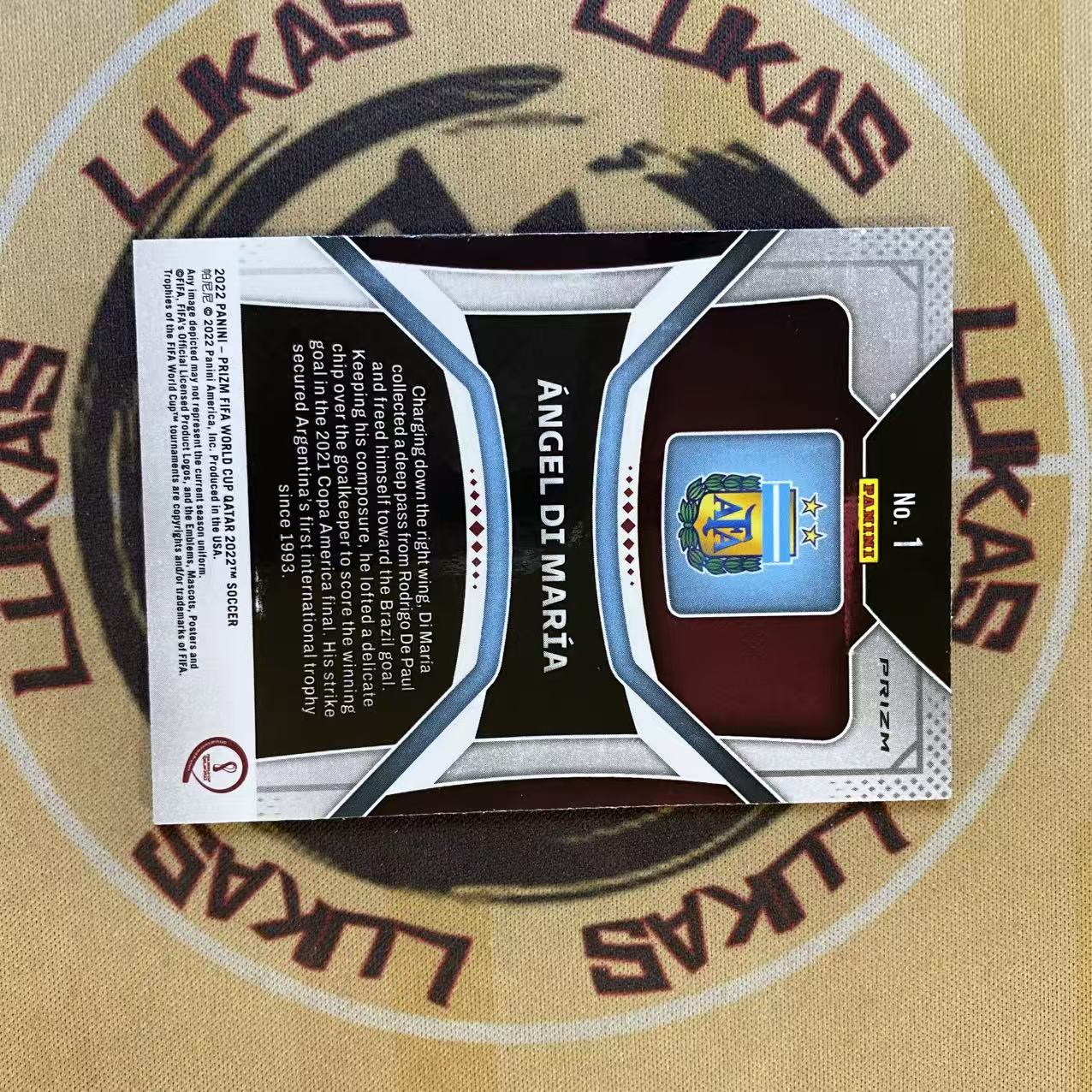 撸卡厮 Lukas 2022 世界杯 prizm 天使 迪玛利亚 格子折 折射卡(小卡特)