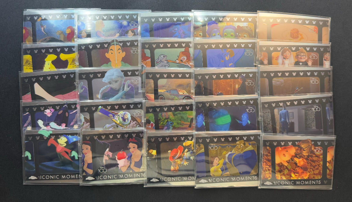2023 Panini Chrome Disney 100 Stitch 【小贝代拍】迪士尼 Tc 100周年 元年 Iconic Moments 经典时刻特卡 全套25张 不保卡品拍前看描述 XNP
