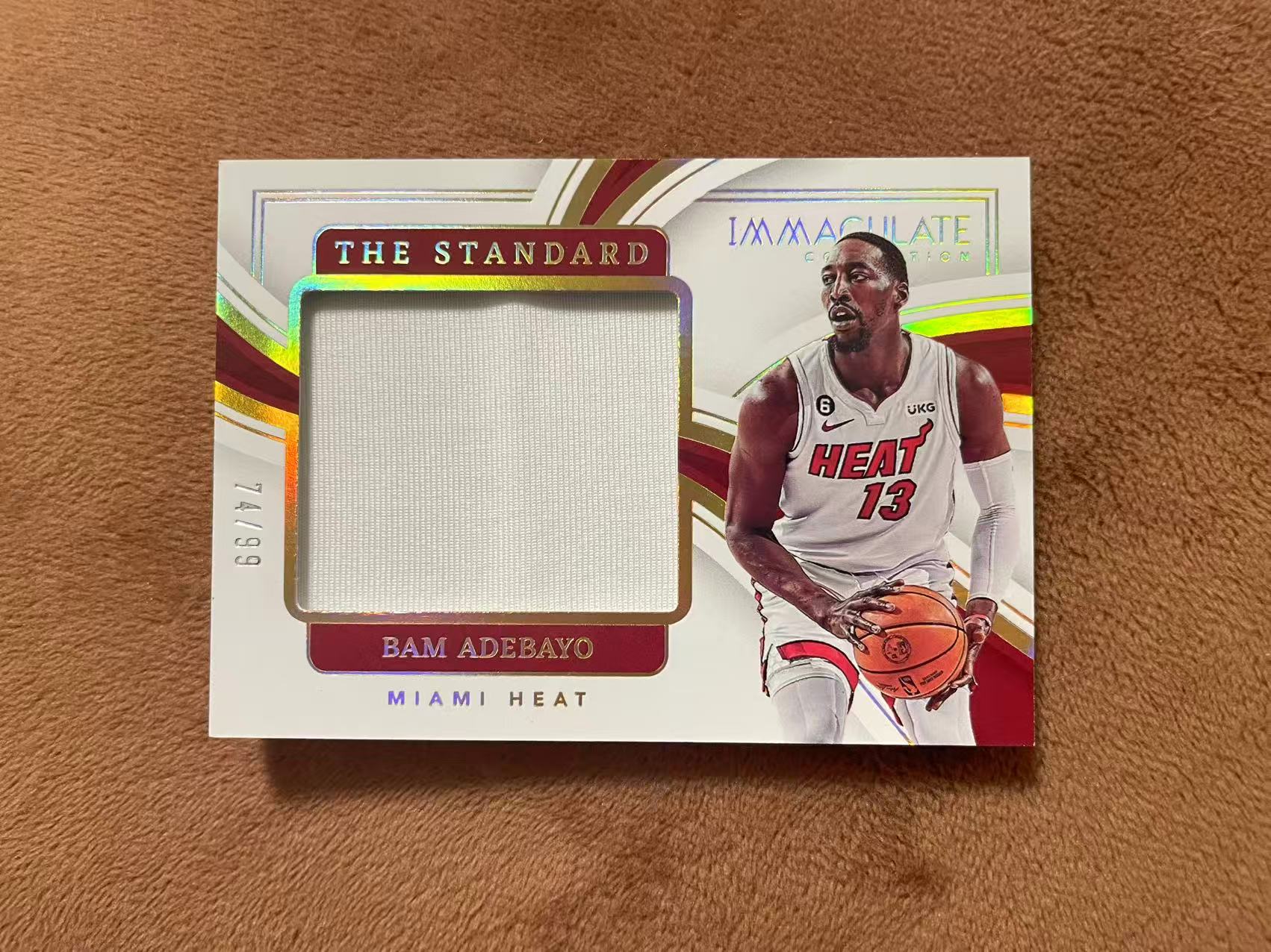 2022-23 Panini Immaculate Bam Adebayo 爱咪咪imm 热火 巴姆 阿德巴约 热巴 The Standard 大窗GU球衣 落场切割 patch 99编【z】