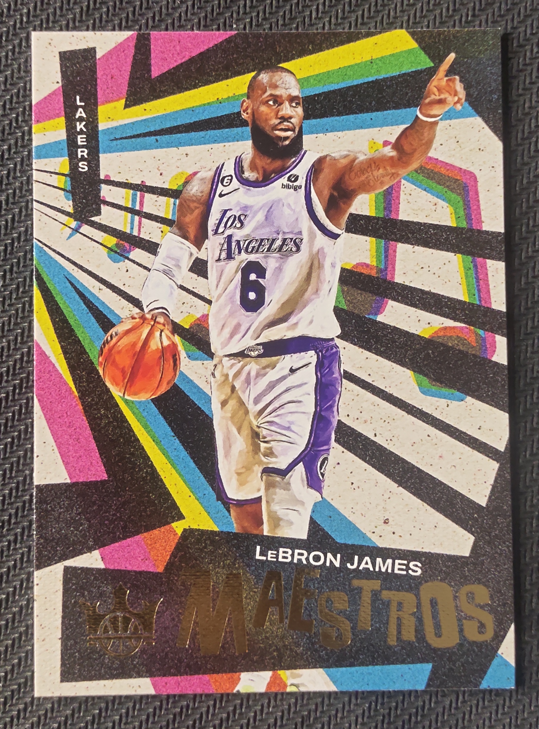 2022-23 Panini Court Kings LeBron James 勒布朗 詹姆斯 湖人 老詹 小皇帝 勒邦占士 油画 Maestros 特卡 瑕疵如图