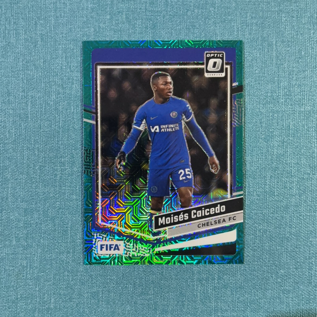 2023-24 Panini Donruss 杜蕾斯 Moises Caicedo 凯塞多 30/49编 绿mojo折 切尔西 卡品如图 ZCC