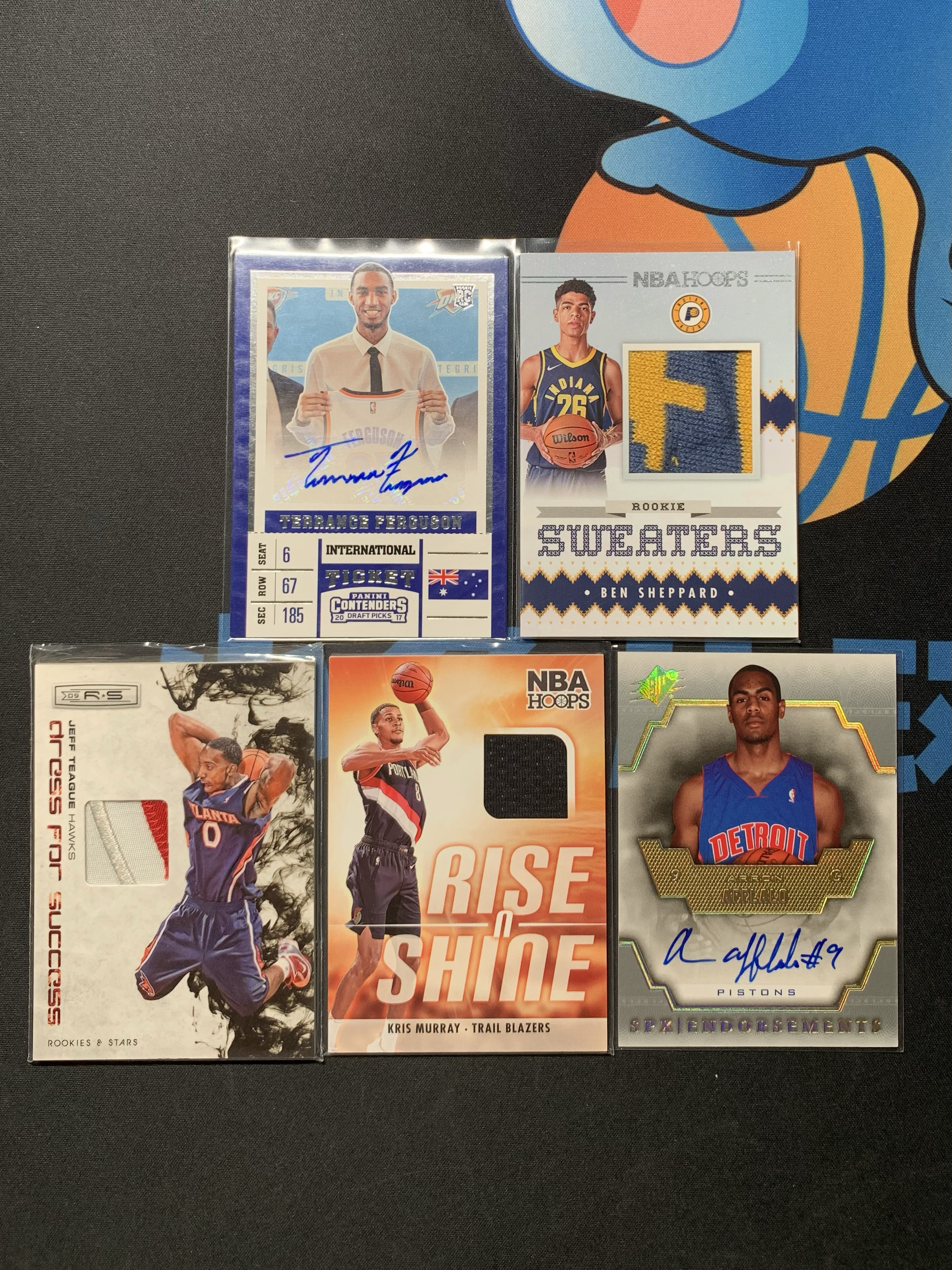 帕尼尼 Topps UD 谢泼德 蒂格patch 默里 弗格森 等路人球衣签字5张打包 lot不保证品相 专收福包福盒必备 小鱼儿