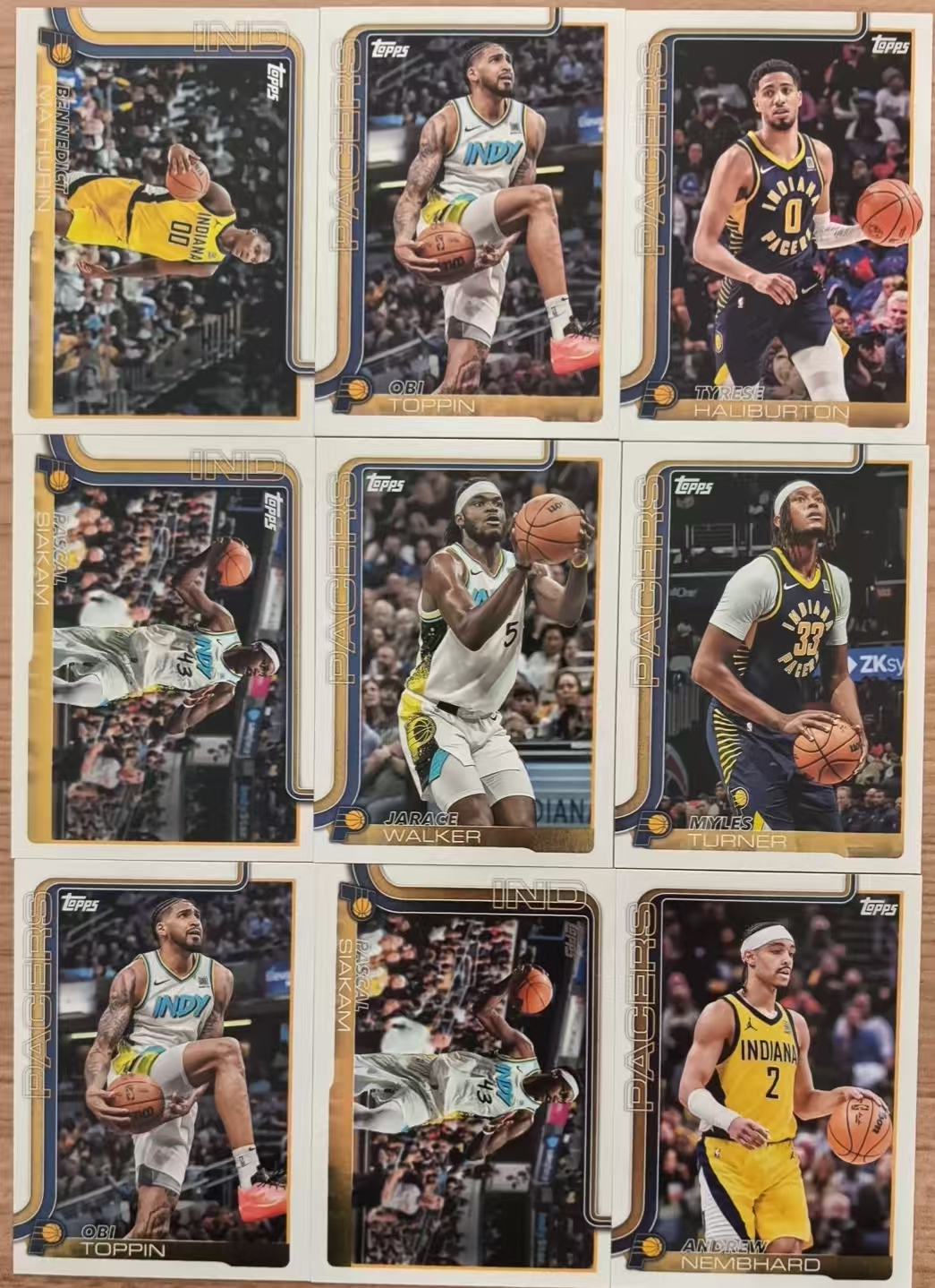 2025 Topps Flagship 哈里伯顿 马图林 托平 沃克 特纳 西亚卡姆 内姆布哈德 步行者 base 凑套