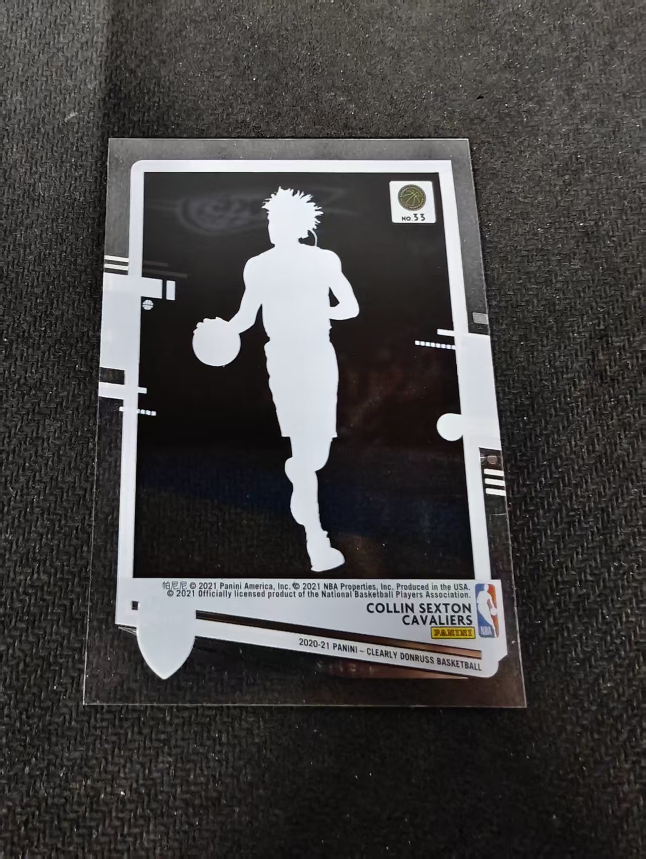 2020-21 Panini Clearly Donruss Collin Sexton 科林 塞克斯顿 骑士 杜蕾斯 胶片 划痕 边角瑕疵 #33
