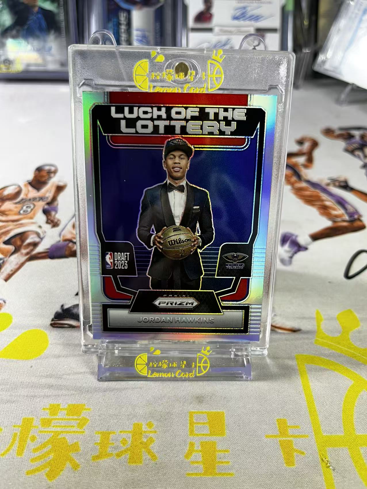 2023-24 Panini Prizm Jordan Hawkins 【柠檬球星卡拍卖】鹈鹕 乔丹 霍金斯 新秀 RC 选秀夜 银折 折射 pz 微瑕如图 #不语