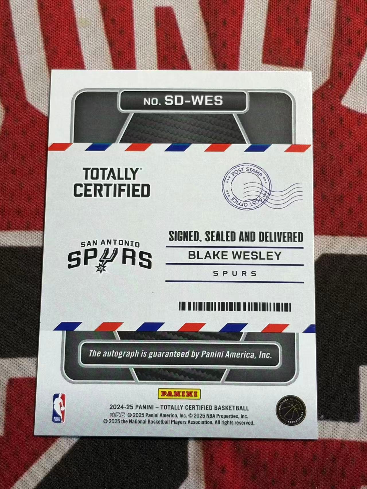 2024-25 PANINI CERTIFIED Blake Wesley 马刺 布莱克韦斯利 签字卡 银折 折射 专收凑套必备【烂臭嘴拍卖】