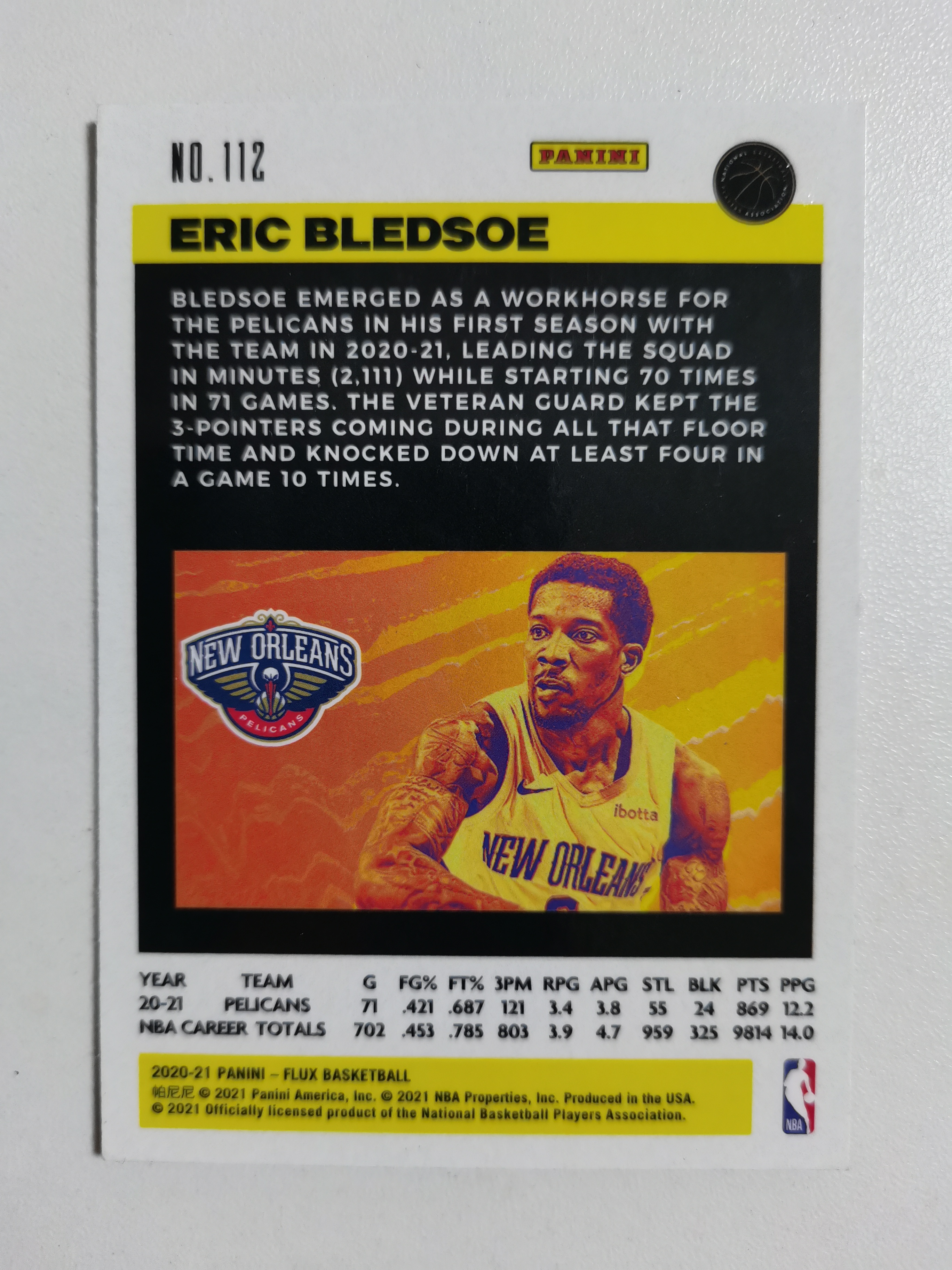 2020-21 Panini Flux Eric Bledsoe 布莱德索 鹈鹕 日蚀 收藏凑套 卡品如图 免费代拍(LHC)