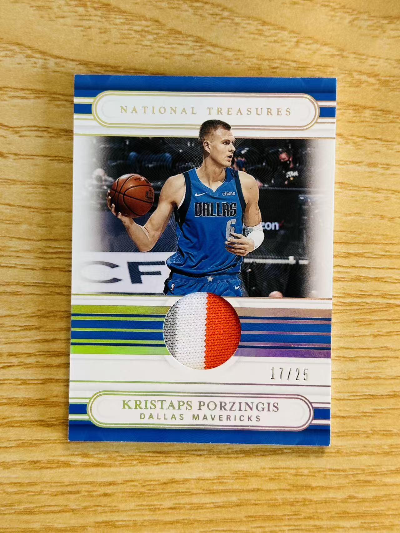 2020-21 Panini National Treasures Kristaps Porzingis 嘿嘿代卖 国宝 波尔津吉斯 Pacth 25编 金版 球衣 物料 独行侠 收藏必备 gjmm