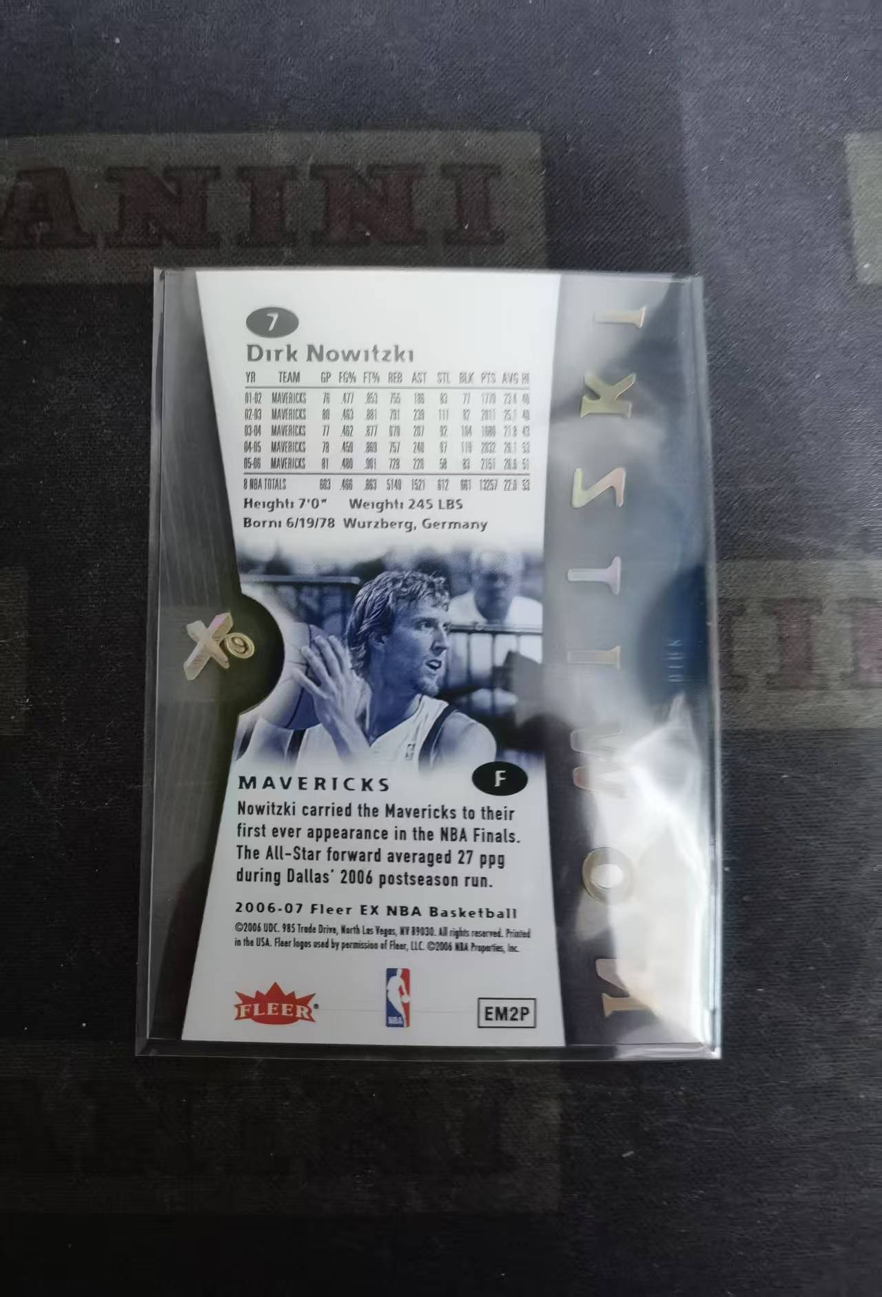 【DLDL拍卖】2006-07 Fleer EX Dirk Nowitzki 诺维斯基【卡边角表面见图】