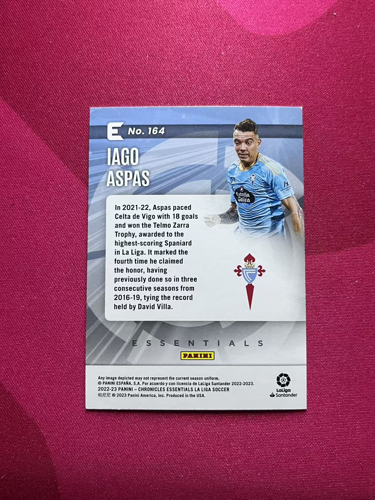 2022-23 Panini Chronicles Iago Aspas #164 编年史 阿斯帕斯 塞尔塔 西甲 A583