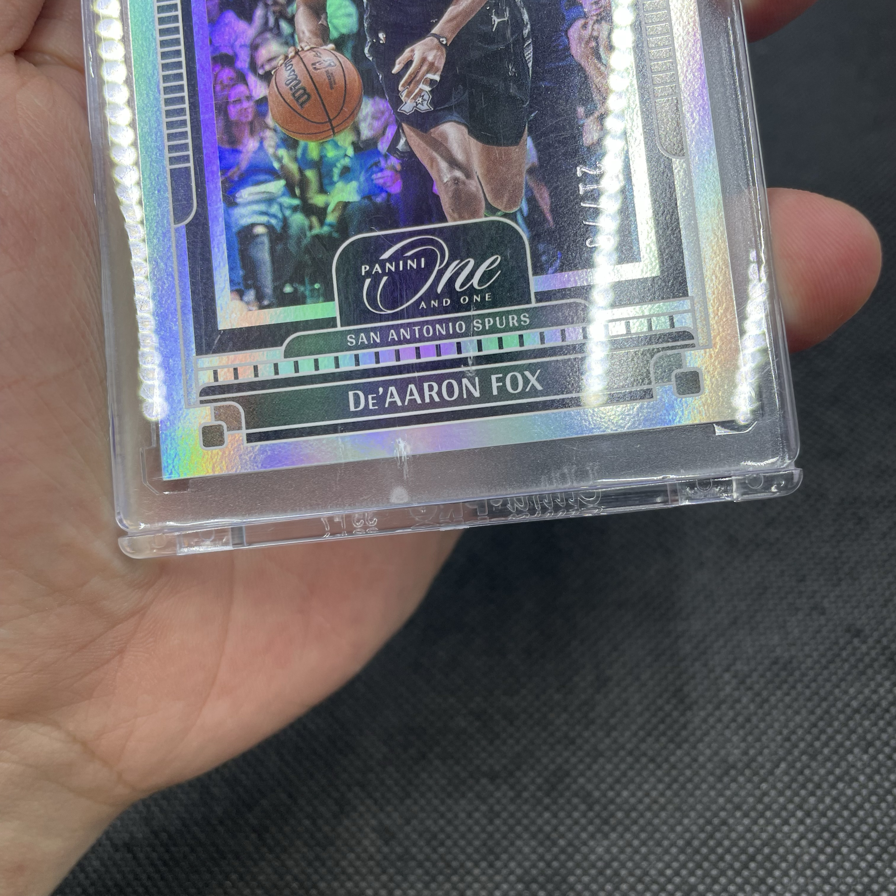 2024-25 Panini One and One De'Aaron Fox 【无界代卖】马刺 达龙 福克斯 小狐狸 21/75编 Base 银折 原封砖 砖轻痕 文班亚马队友 品如图 不累计 Yo