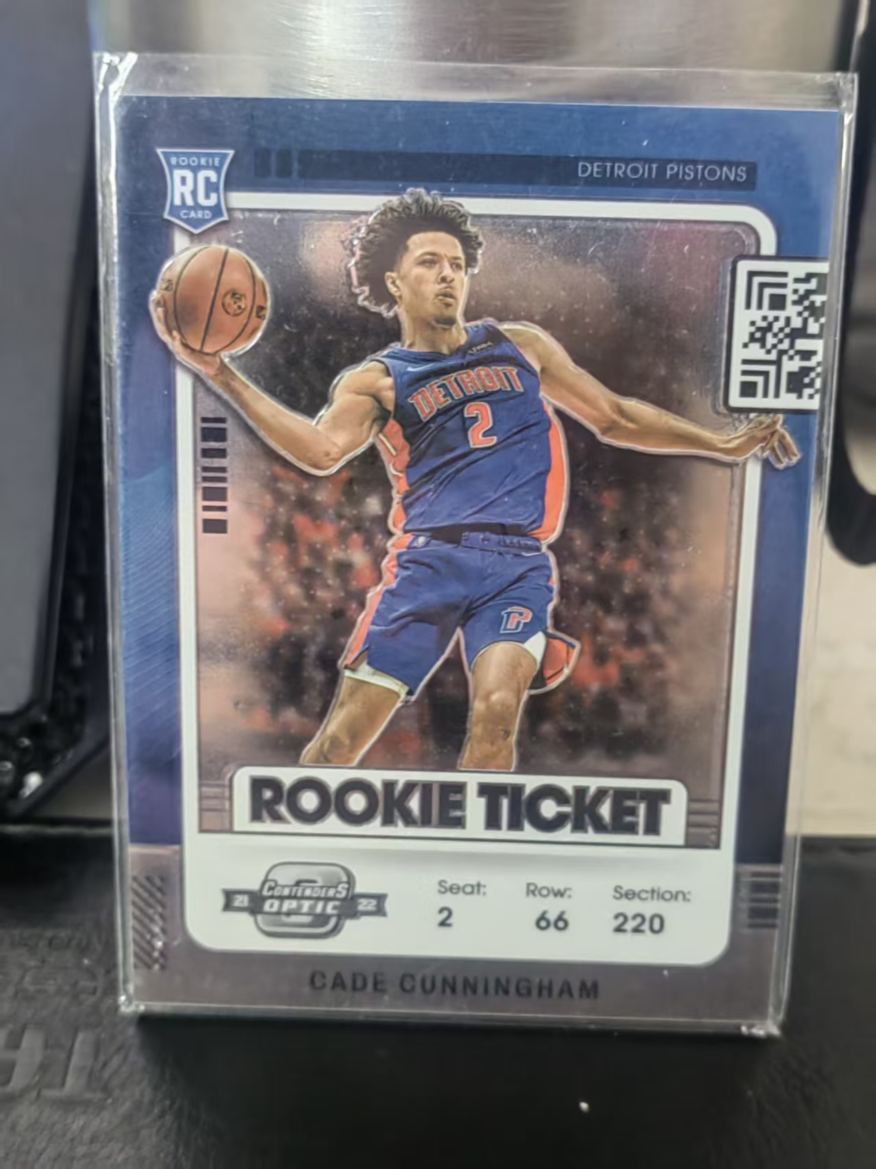 2021-22 Panini Contenders Optic Cade Cunningham RC 球票OP 新秀 凯德 康宁汉姆 坎宁安 CC 活塞 篮 白边白角 不保卡品 卡品如图