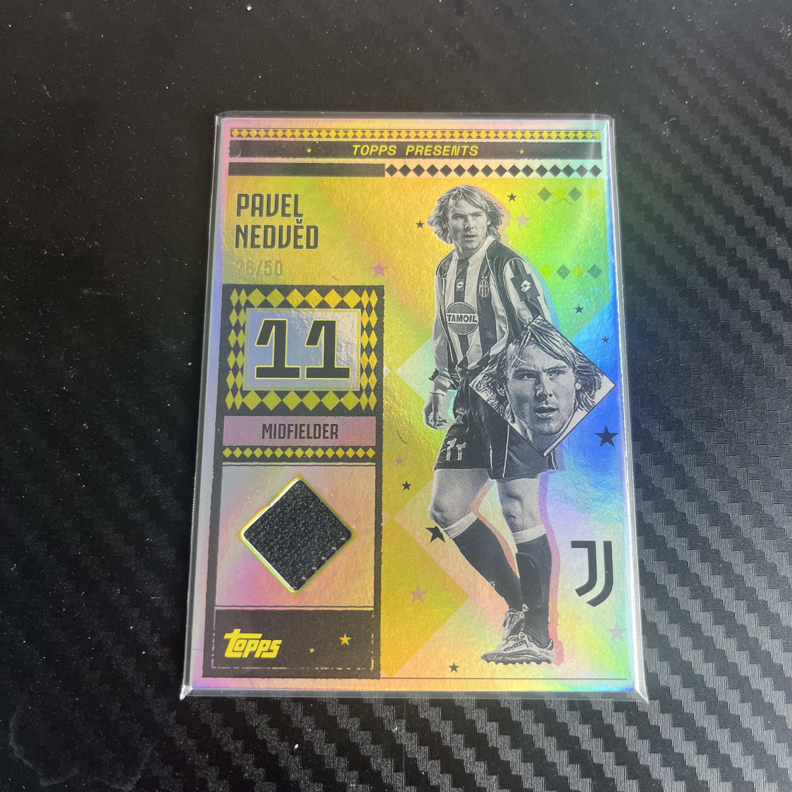 2024-25 Topps Chrome Pavel Nedved 尤文图斯 队盒 内德维德 26/50编 金折 物料 不退不换 不累计 卡品如图 丁满代拍 小杆