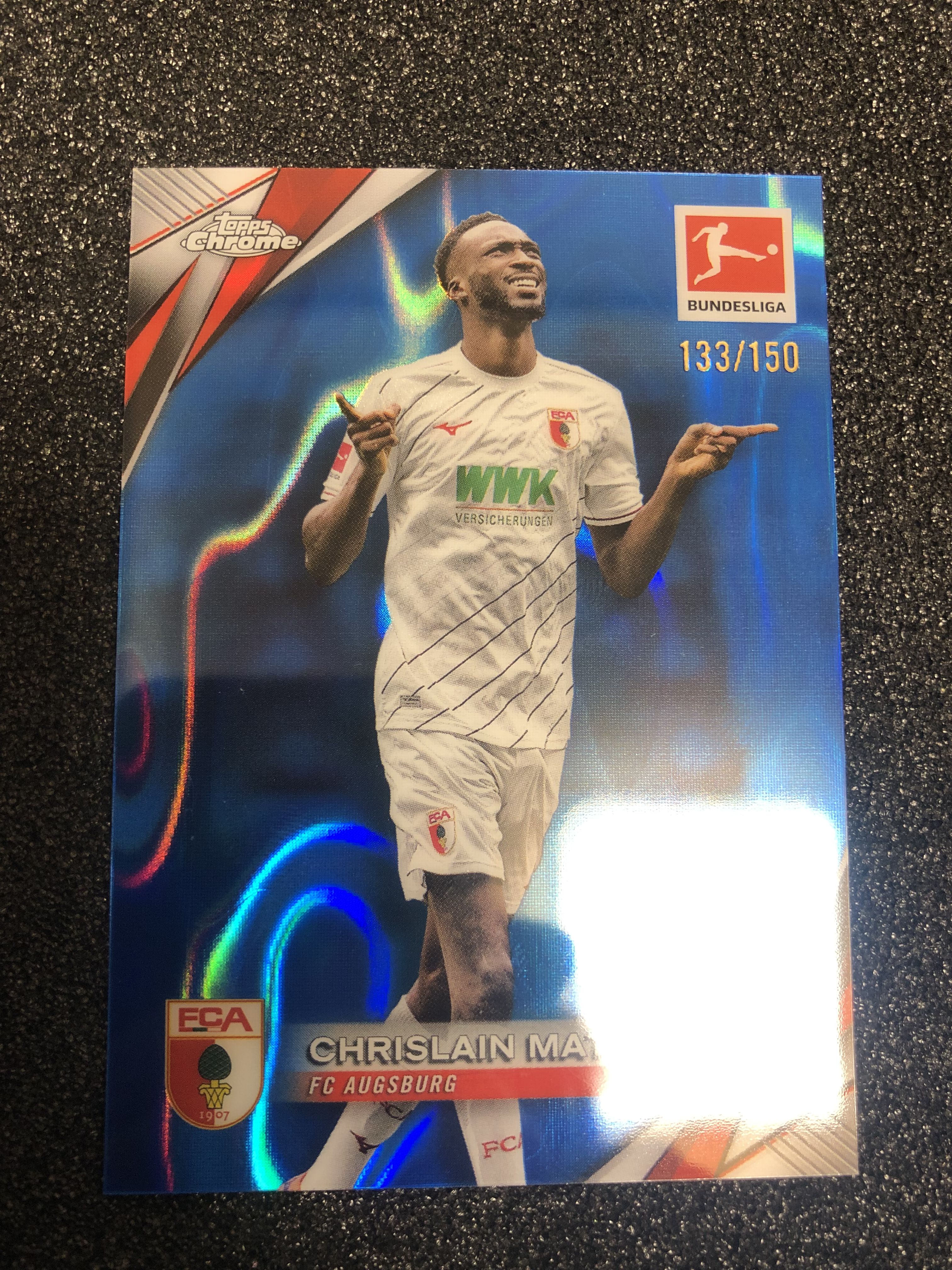 2024-25 Topps Chrome Chrislain Matsima 德甲tc 马西马 法国 奥格斯堡 150编 蓝熔岩折 133/150 卡品如图 凑套收藏必备