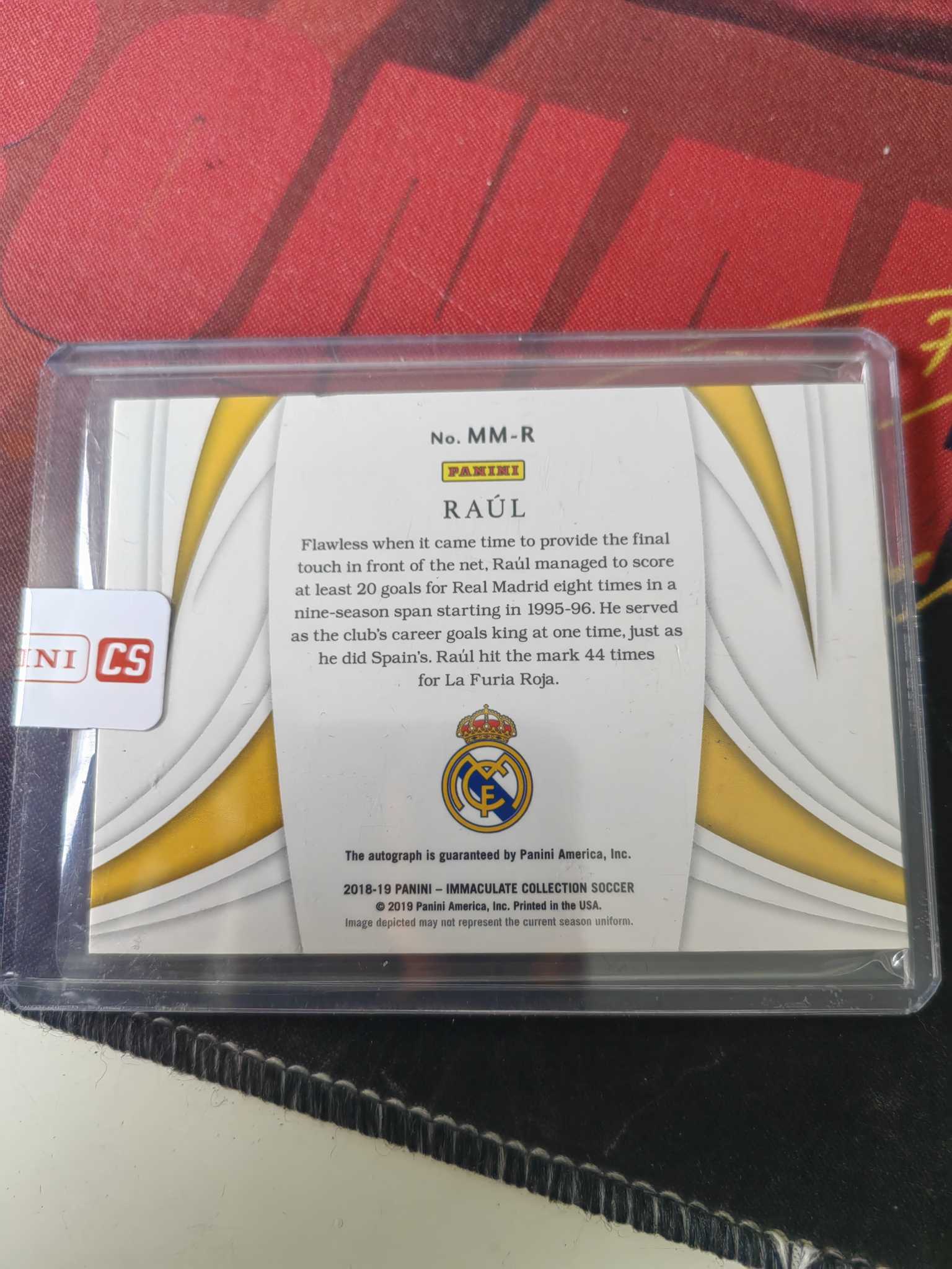 2018-19 Panini Immaculate 劳尔 帕尼尼 元年 imm 皇家马德里 传奇 劳尔 20编签字卡!!!!