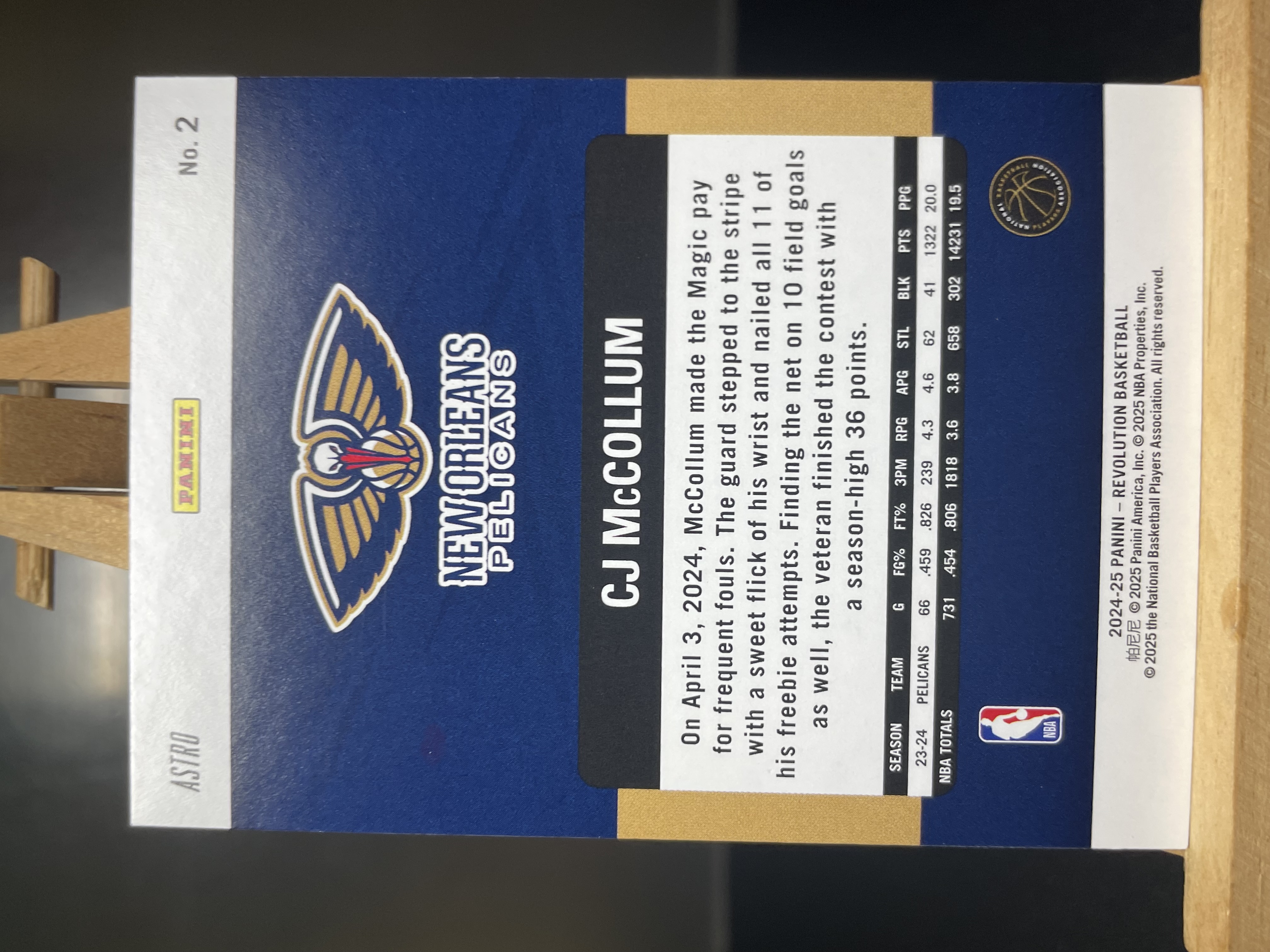 (A7) 2024-25 PANINI 革命系列 折射 CJ 麦科勒姆 鹈鹕 近期大热球星 收藏凑套必备 卡品如图 !!!