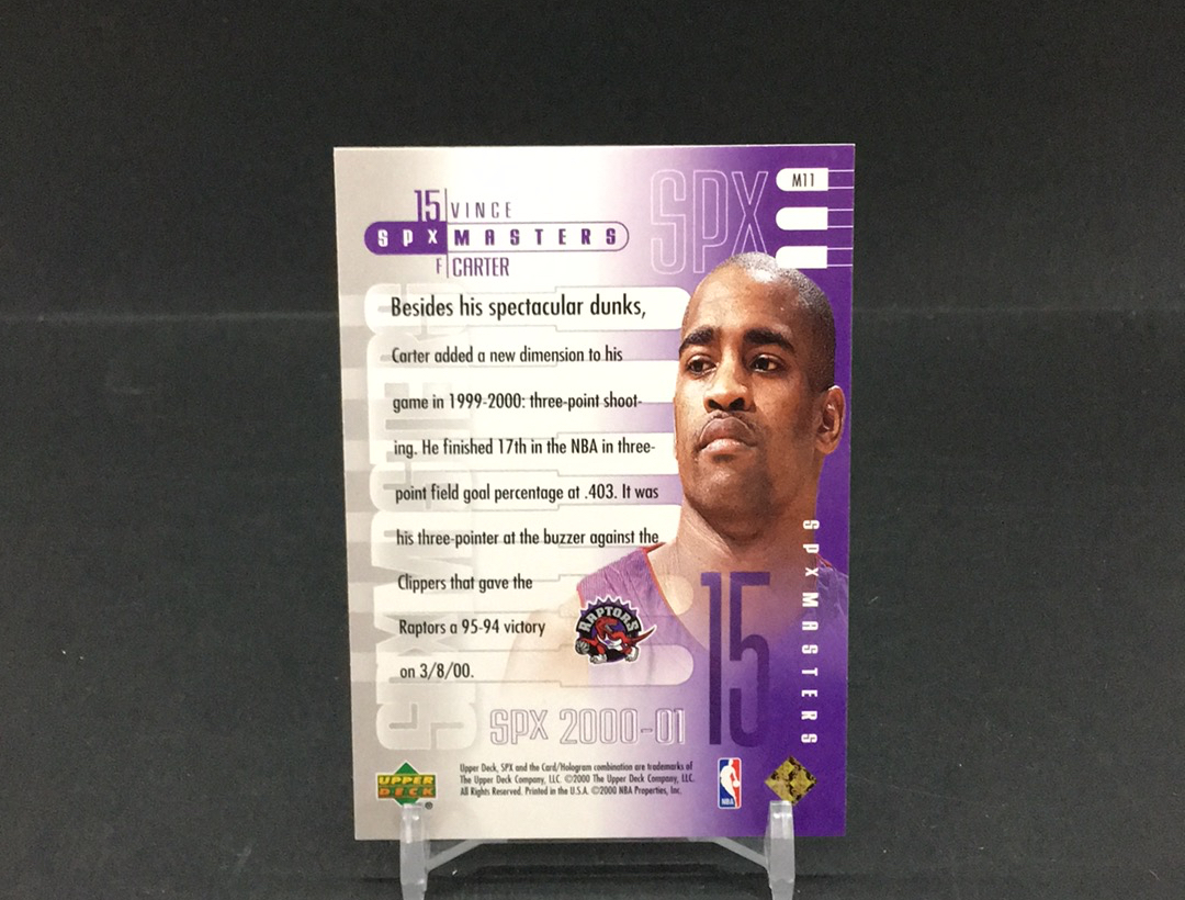 【DC拍卖】11.19 UD SPx 大比例折射特卡 经典老特 实卡美如画 四大分卫之一 名人堂巨星 NBA历史最强扣将 半人半神 文斯 卡特