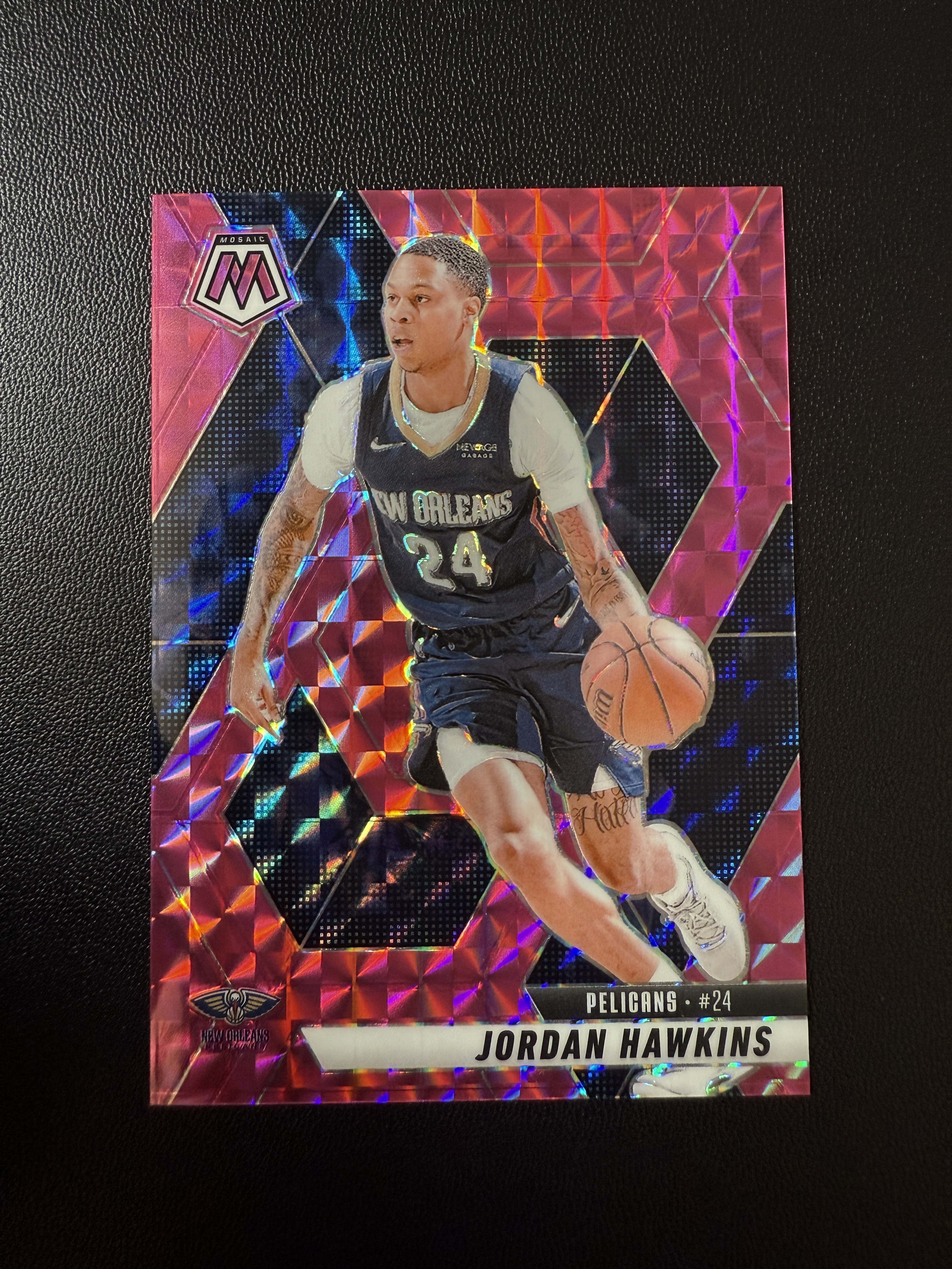 2024-25 Panini Mosaic Jordan Hawkins 马赛克 乔丹 霍金斯 鹈鹕队 粉泡泡折 base /175编