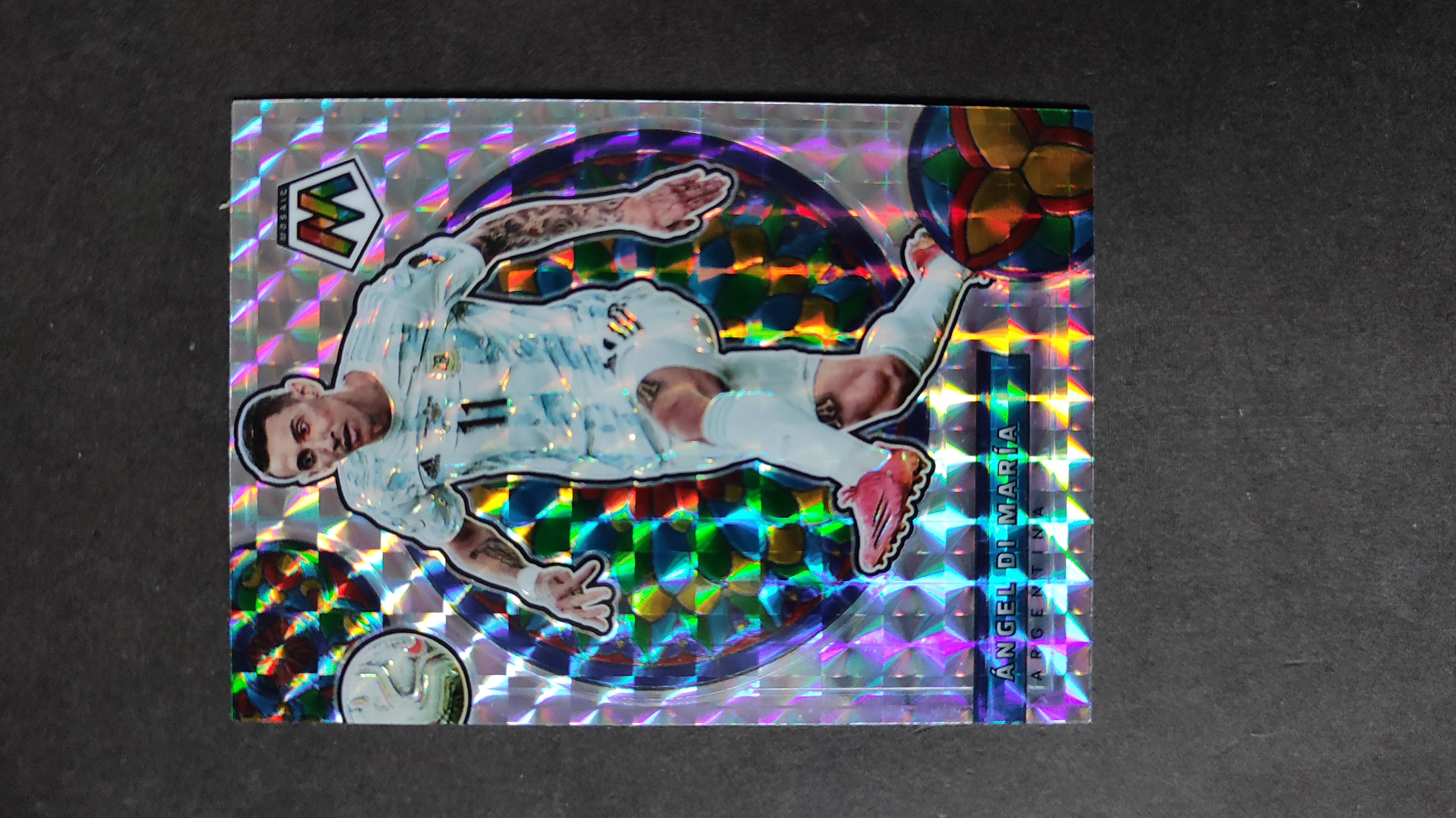 2021-22 Panini Mosaic ANGEL DI MARIA 【进击卡社】世界杯之路 阿根廷 迪马利亚 教堂特卡 文艺复兴 折射 大比例 SSP 箱货 拍摄清晰 拍前务必看描述 投资必备