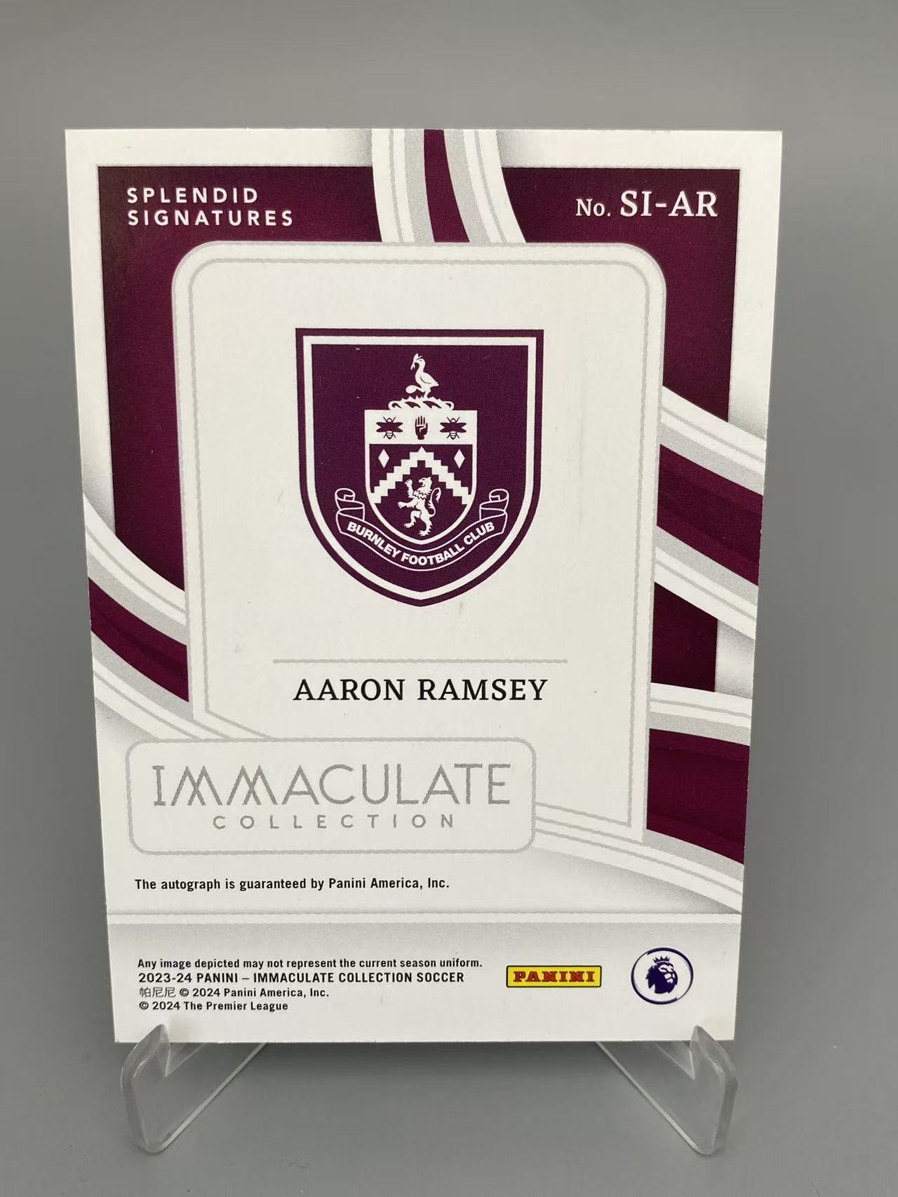 【拆吧代拍】2023-24 panini immaculate aaron ramsey 英超 伯恩利 阿隆 拉姆齐 rc 新秀 签字 23/25编 天使1128
