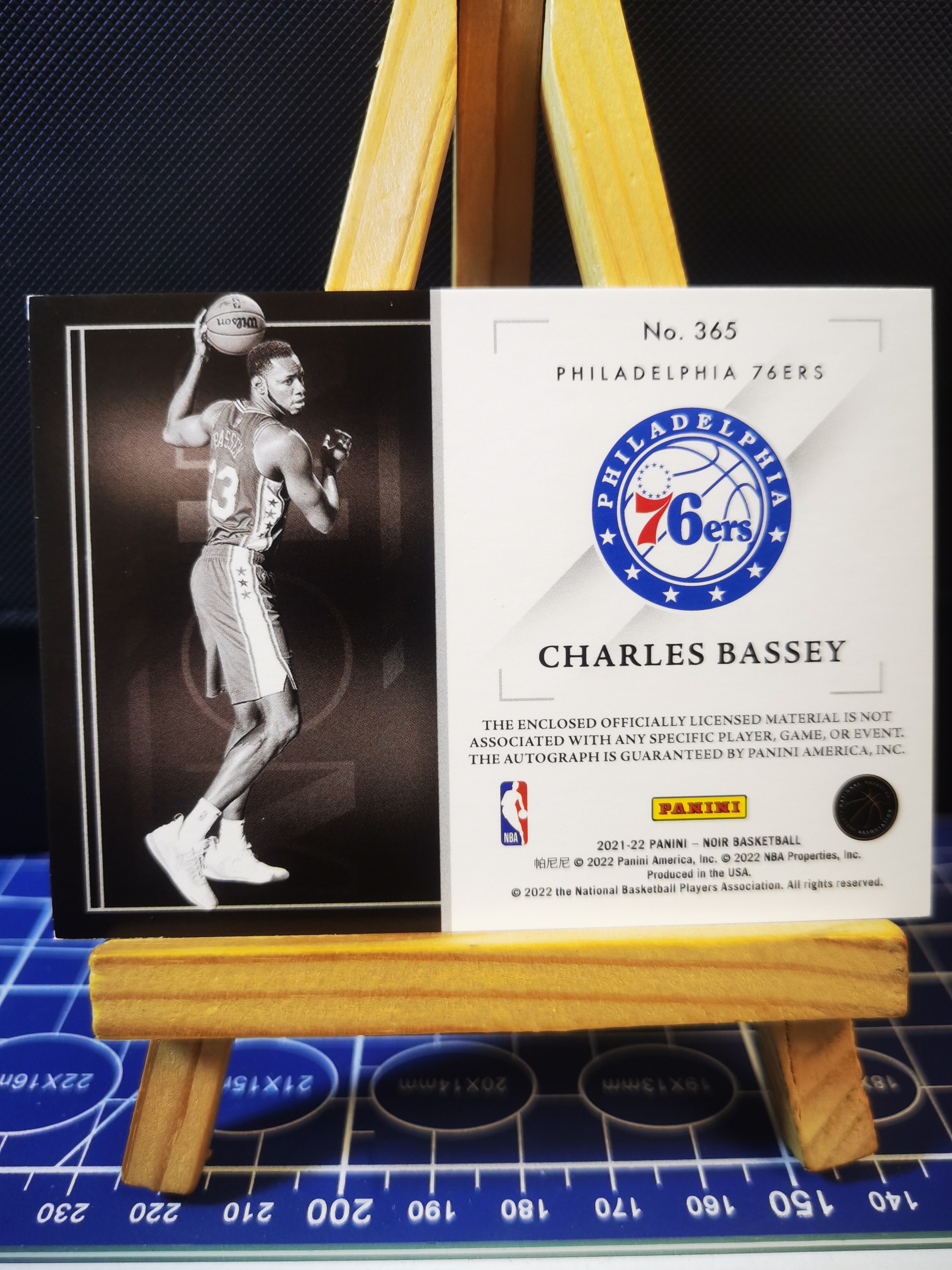 2021-22 Panini Noir Charles Bassey RC #365 /99编 诺尔 查尔斯巴锡 RPA 新秀年 rookie RC 签字 卡签 球衣 暴力 切割