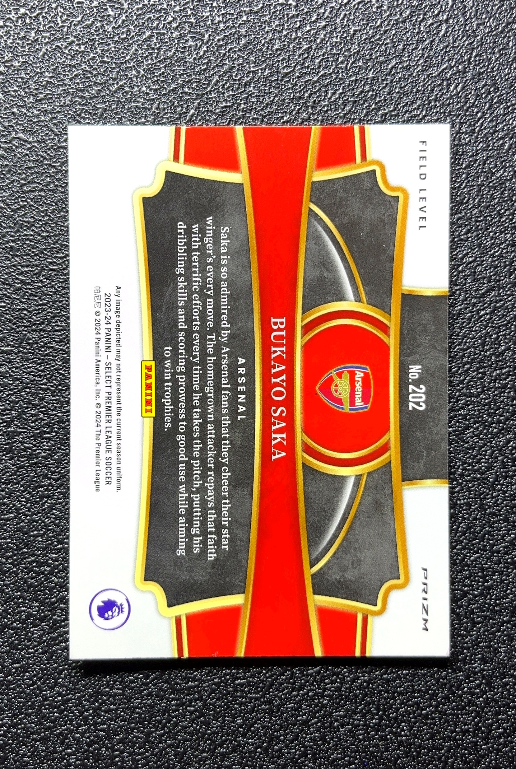 【小白1%代卖】2023 Panini SELECT Bukayo Saka 布卡约·萨卡 卡品如图 高价值 #202 Arsenal 阿森纳 0809