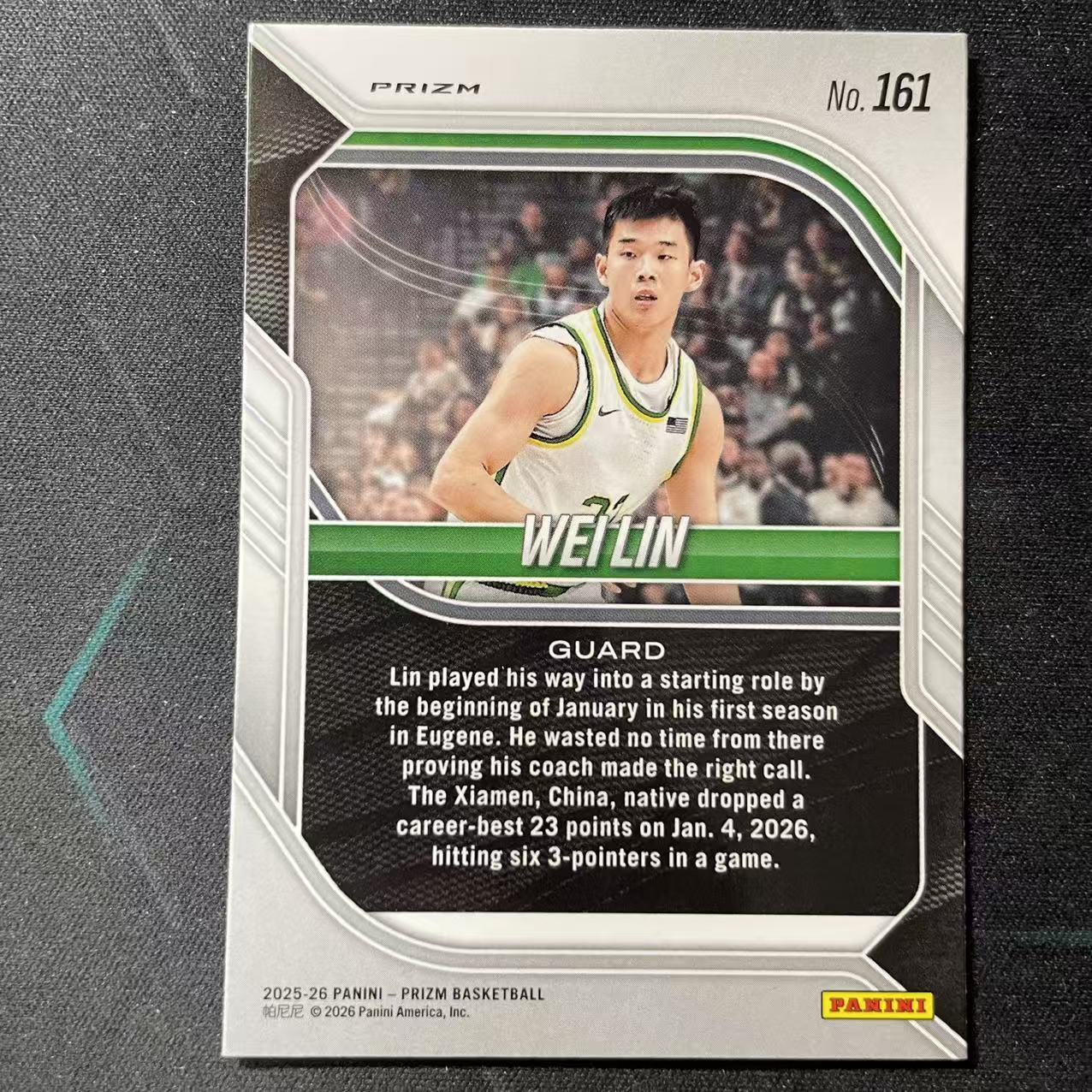 2025-26 Panini Prizm Wei Lin 林崴 大学 Hyper折 668(樱桃)