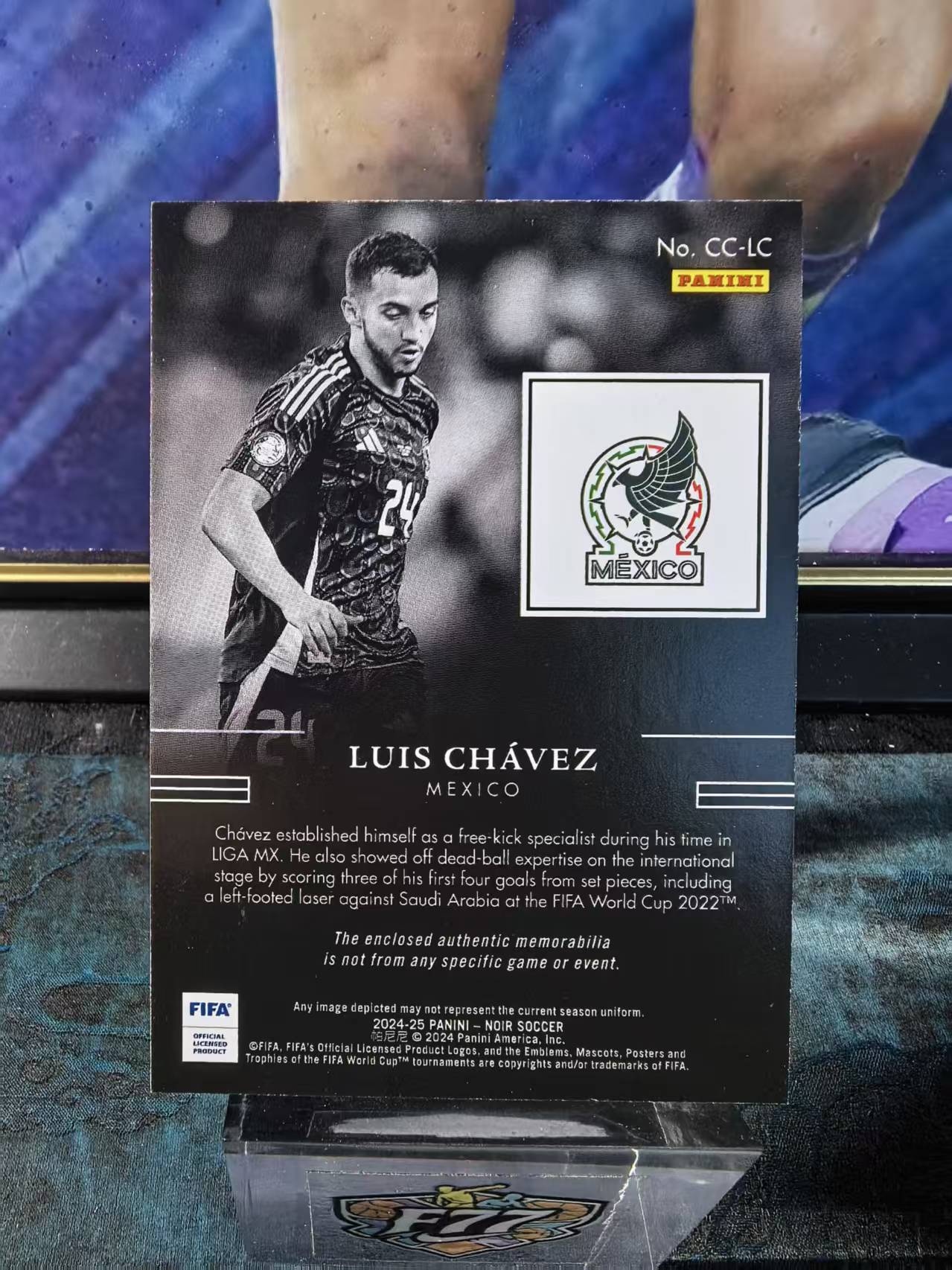 2024-25 Panini Noir LUIS CHAVEZ NOIR 路易斯 65编 双窗物料 收藏必备 利利