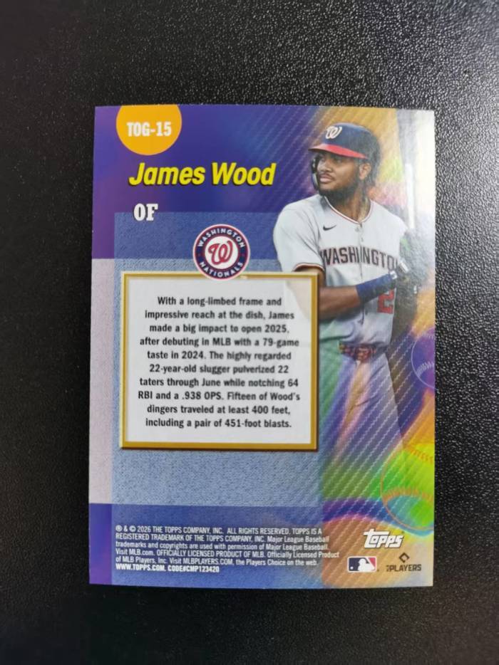 2026 Topps Topps James Wood 詹姆斯伍德 NFL TC橄榄球 赛场巨人 折射 收藏凑套 卡品如图 免费代拍CC008