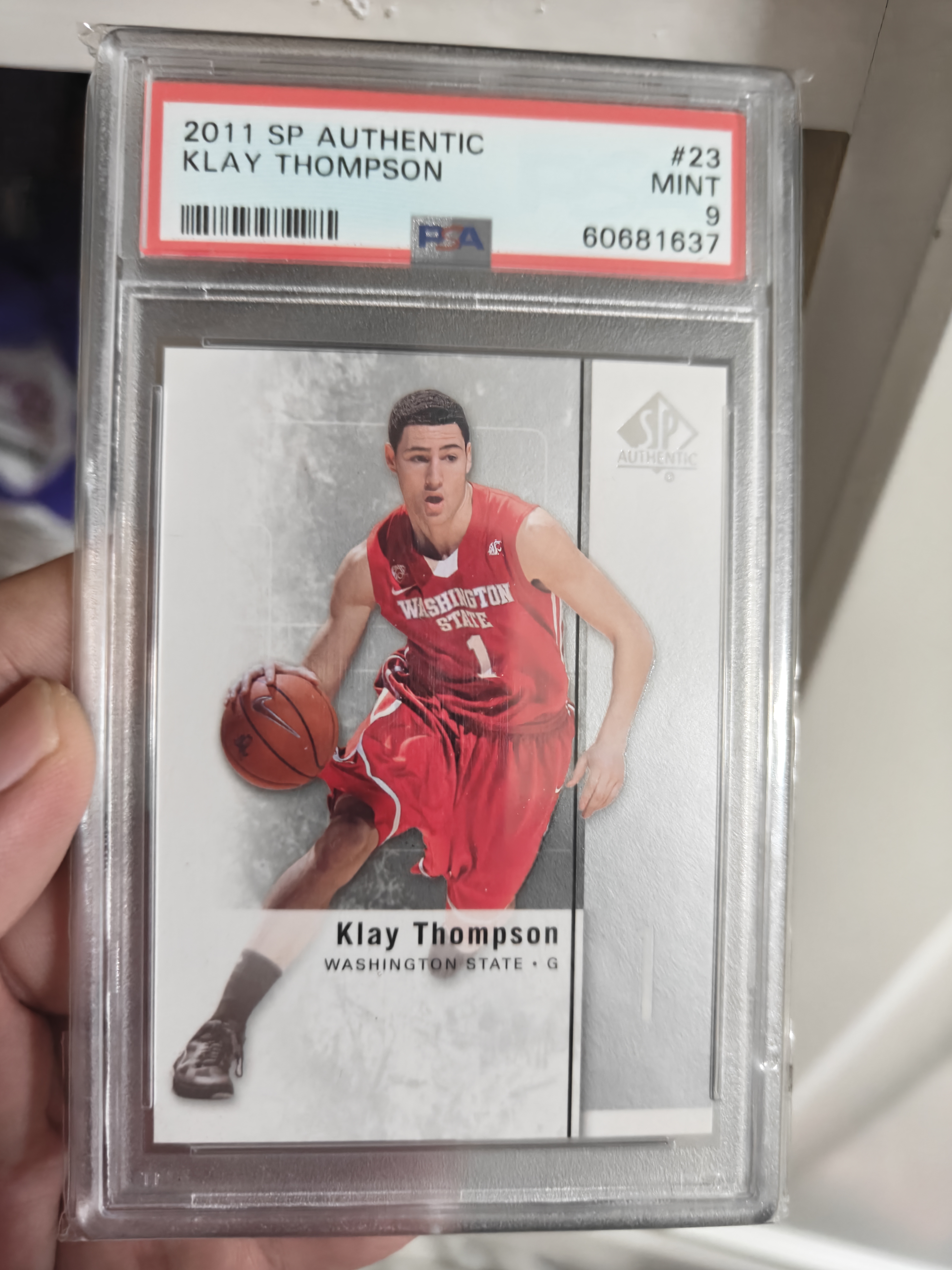 2011-12 Upper Deck SP Authentic Klay Thompson RC #23 PSA9分 新秀年 佛祖 克莱 汤普森 勇士队水花兄弟 大学 老特 买一张少一张 投资必备