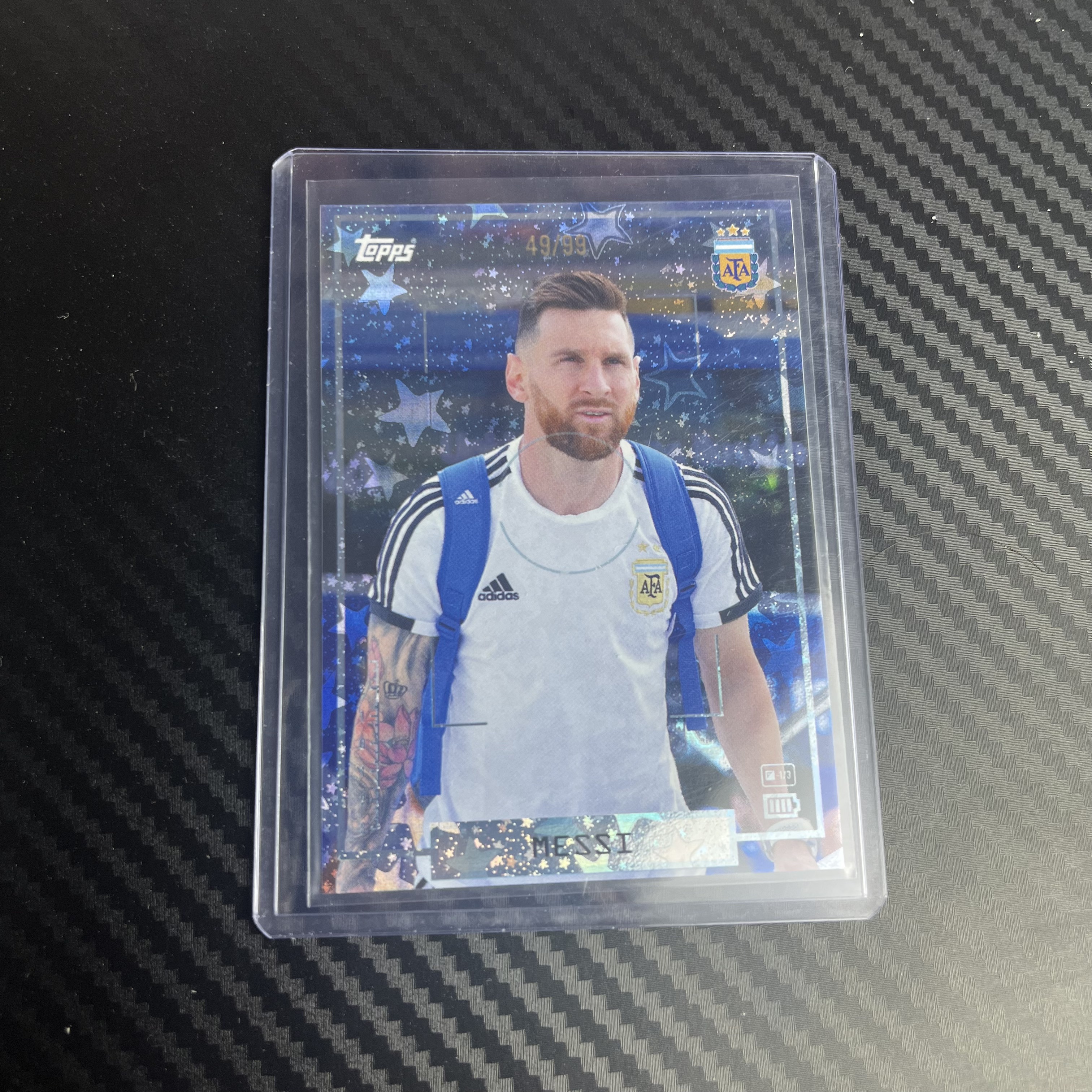 2024-25 Topps Chrome Lionel Messi 阿根廷聚焦 梅西 星星折 49/99编 特卡 巴萨 巴黎 收藏必备 选图炸裂 不退不换 不累计 卡品如图 丁满代拍 小杆
