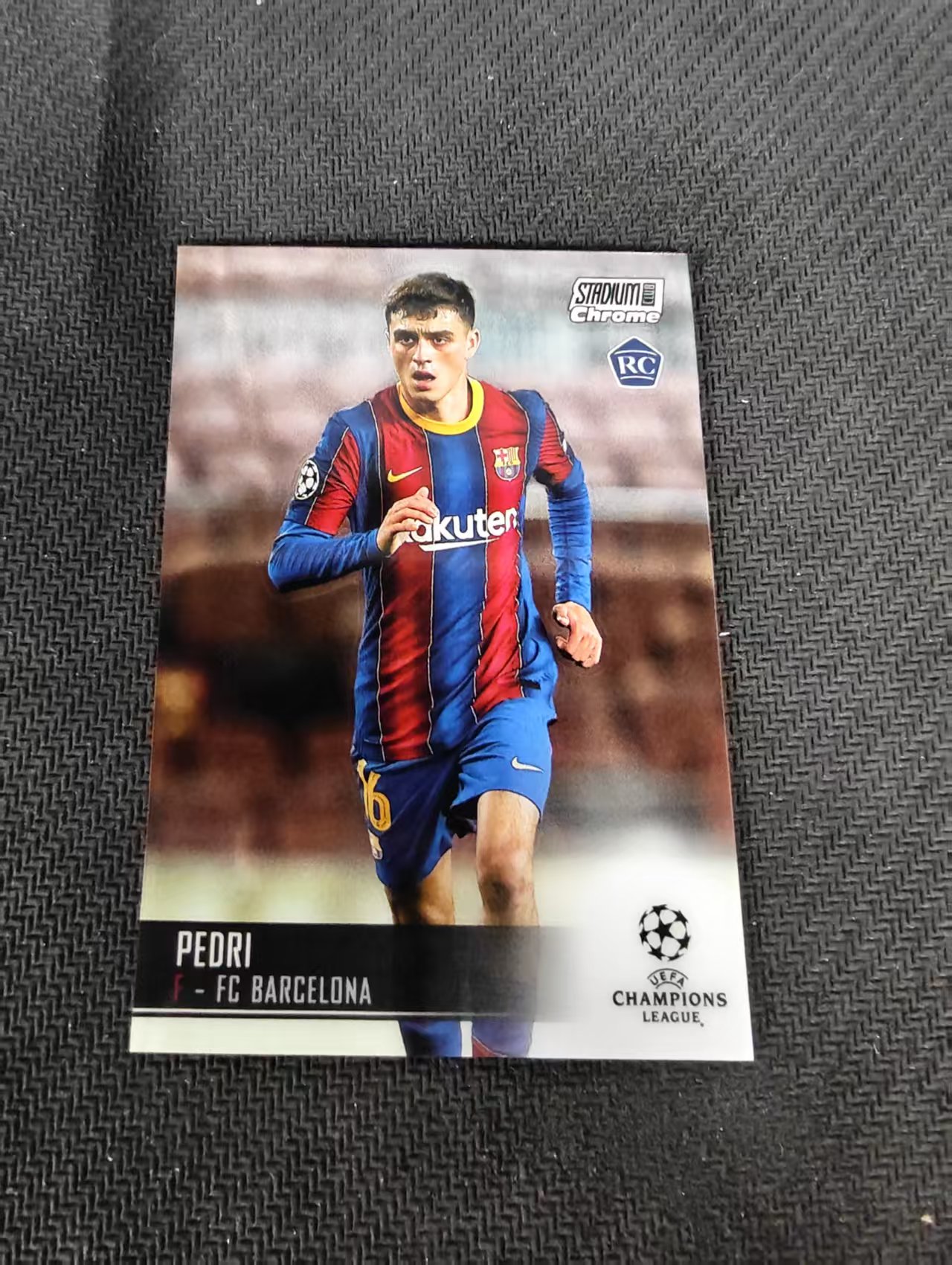【可合并,不累计】2021 Topps Stadium Club Chrome Pedri RC 巴塞罗那 佩德里 新秀 竞技场 欧冠 划痕 边角瑕疵 #26