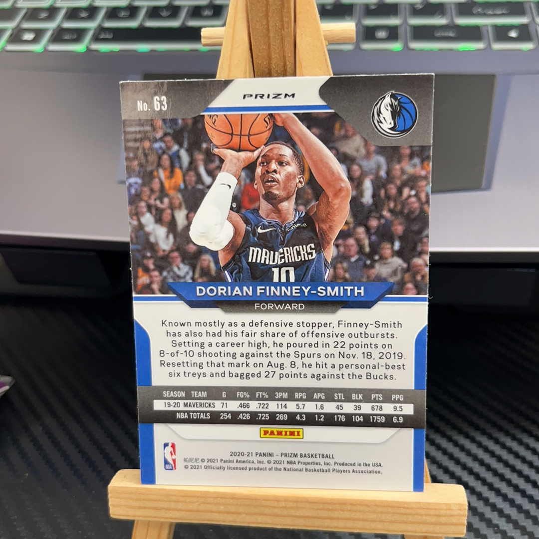 2020-21 Panini Prizm Dorian Finney-Smith 芬尼 史密斯 独行侠 紫波纹 紫折 折射 prizm系列 pz 卡品如图 凑图必备 值得收藏! 免费代卖!